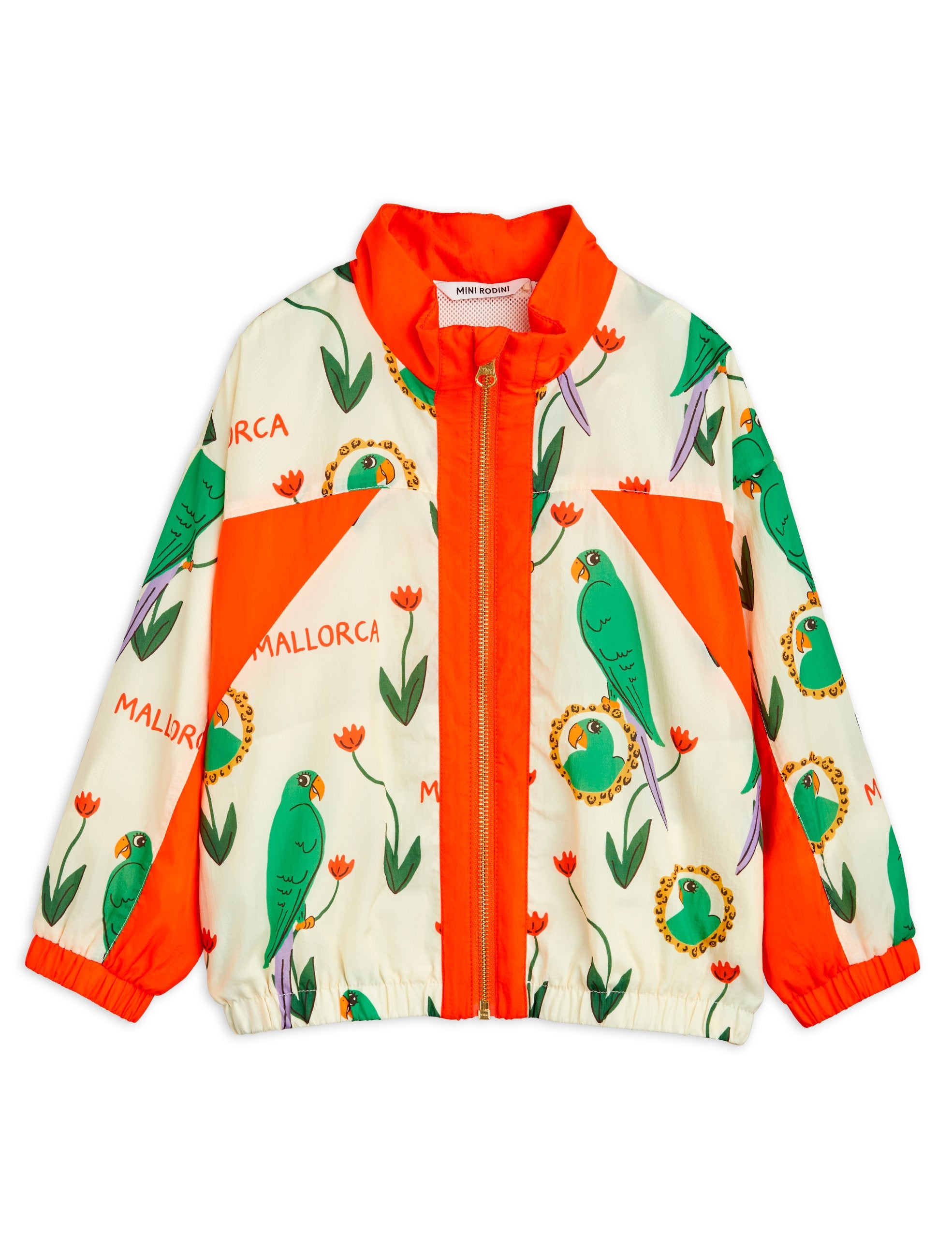 Mini Rodini | Parrots aop nylon tracksuit jacket