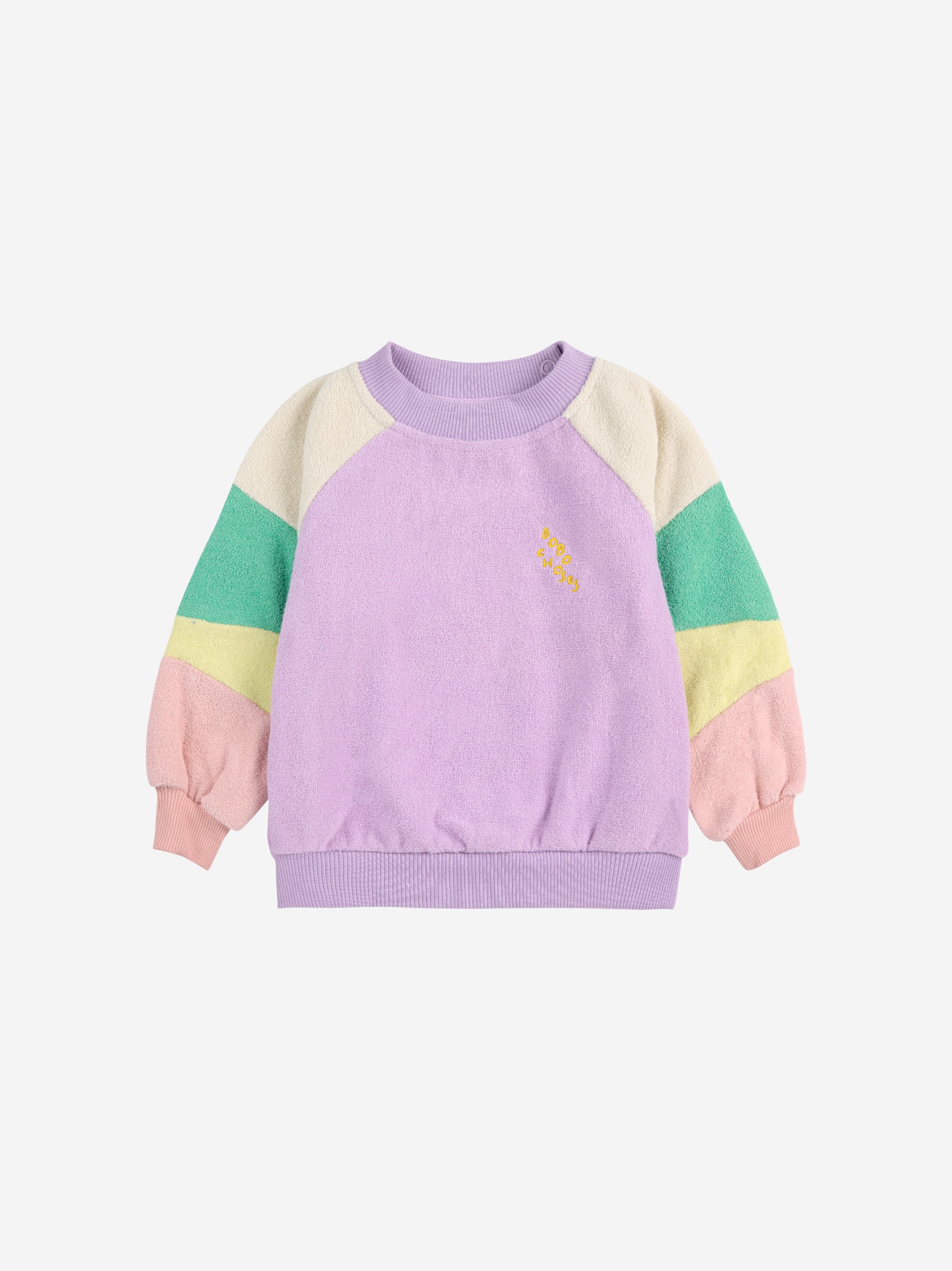 Bobo Choses BABY Lila Colour Block terry sweatshirt SS25