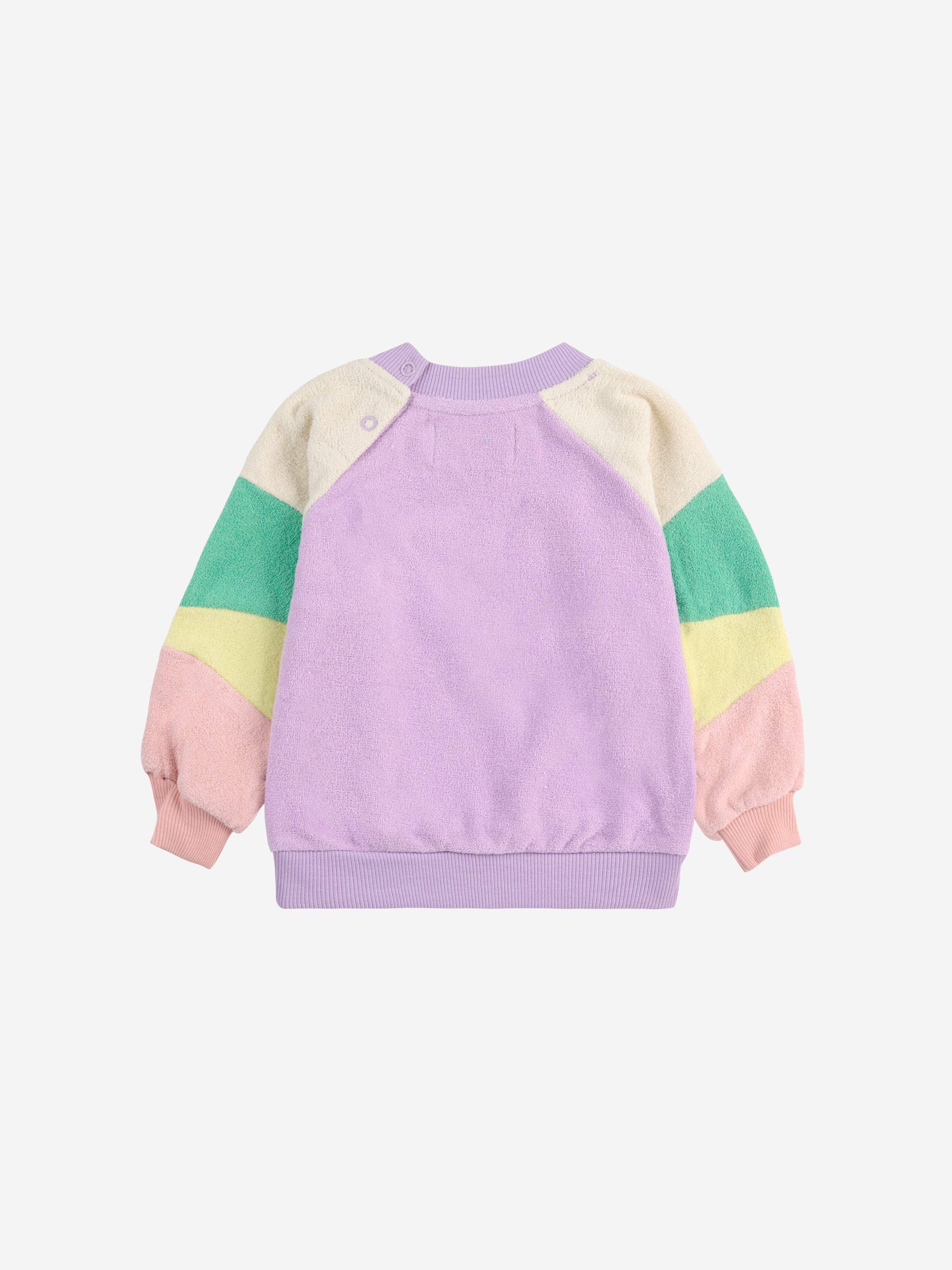 Bobo Choses BABY | Lila Colour Block terry sweatshirt SS25