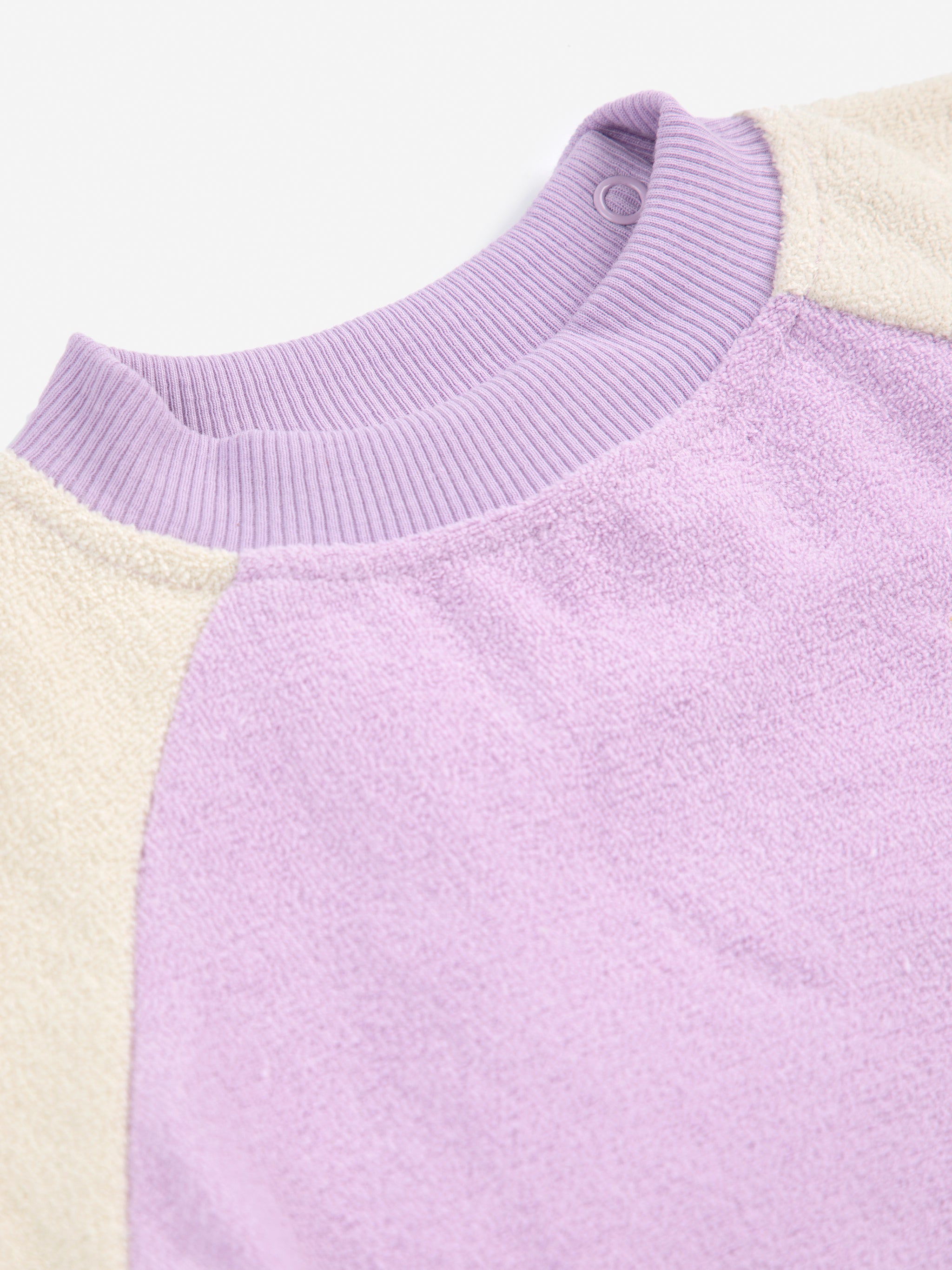 Bobo Choses BABY | Lila Colour Block terry sweatshirt SS25