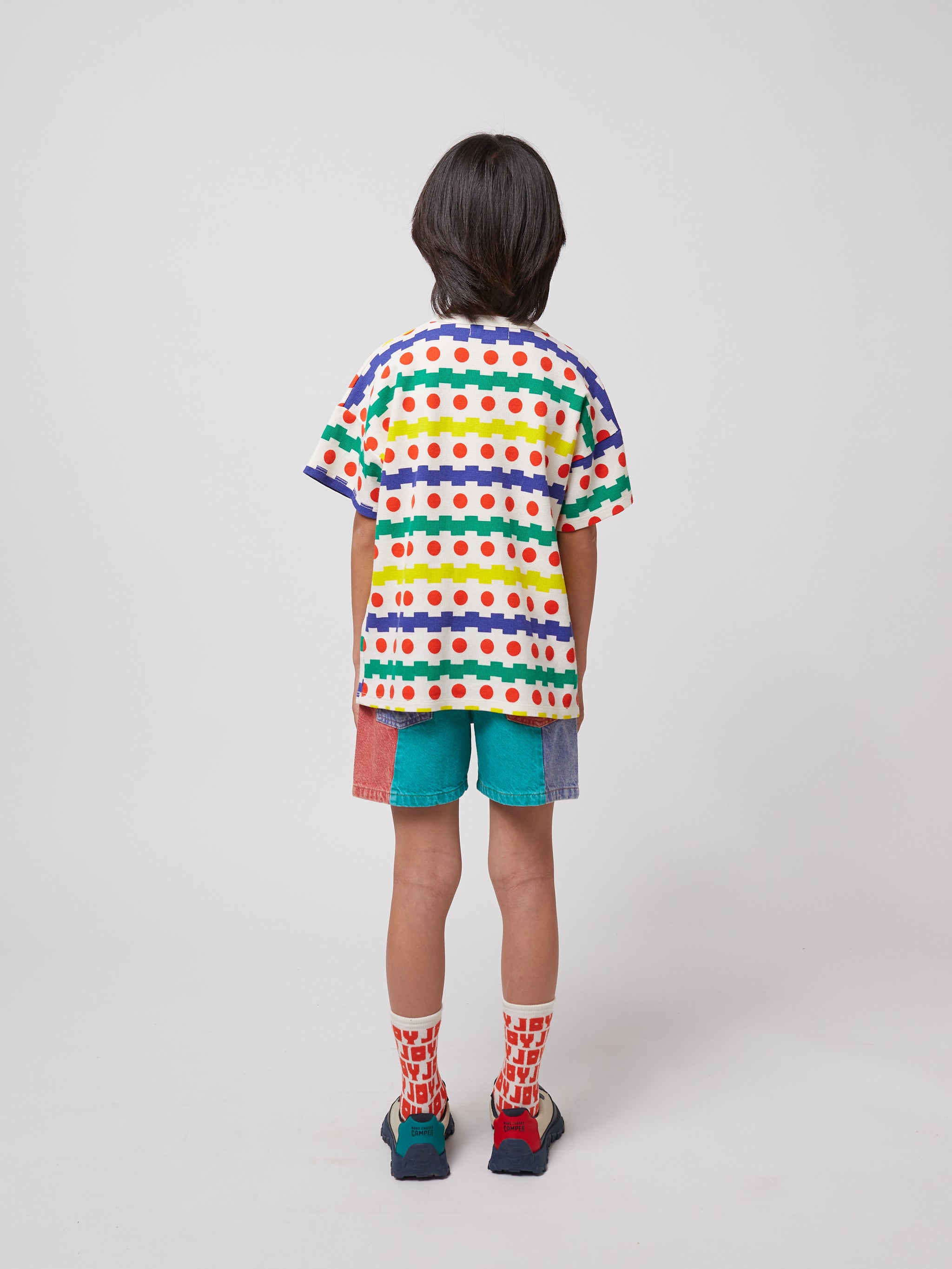 Bobo Choses | Geometric all over waffle T-shirt SS25