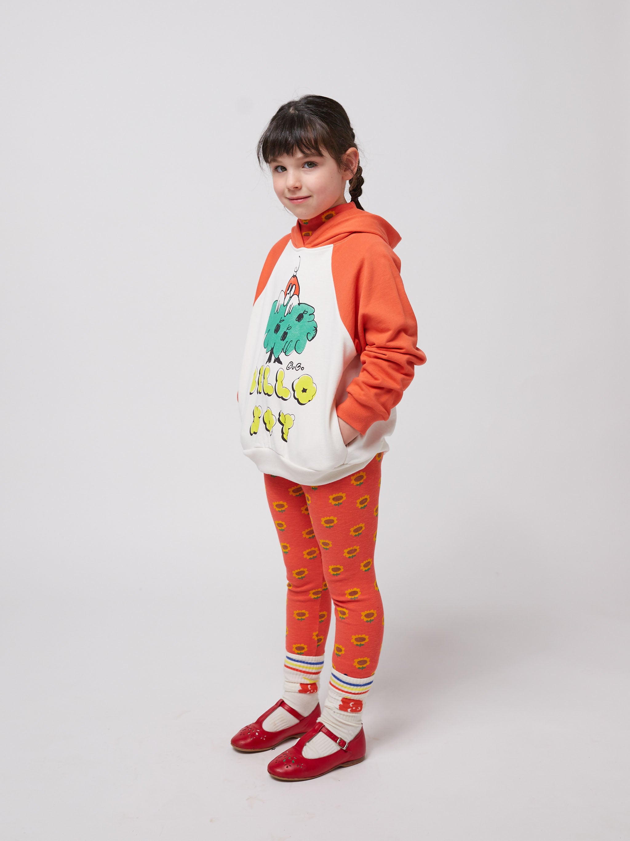 Bobo Choses | Hello Joy raglan sleeves hoodie SS25