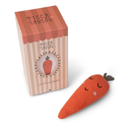 Picca Loulou | Baby Rattle- Carrot