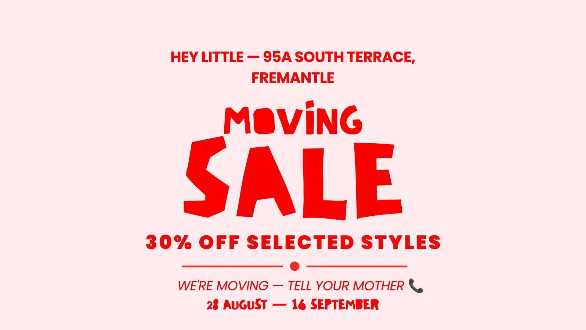 Moving Sale