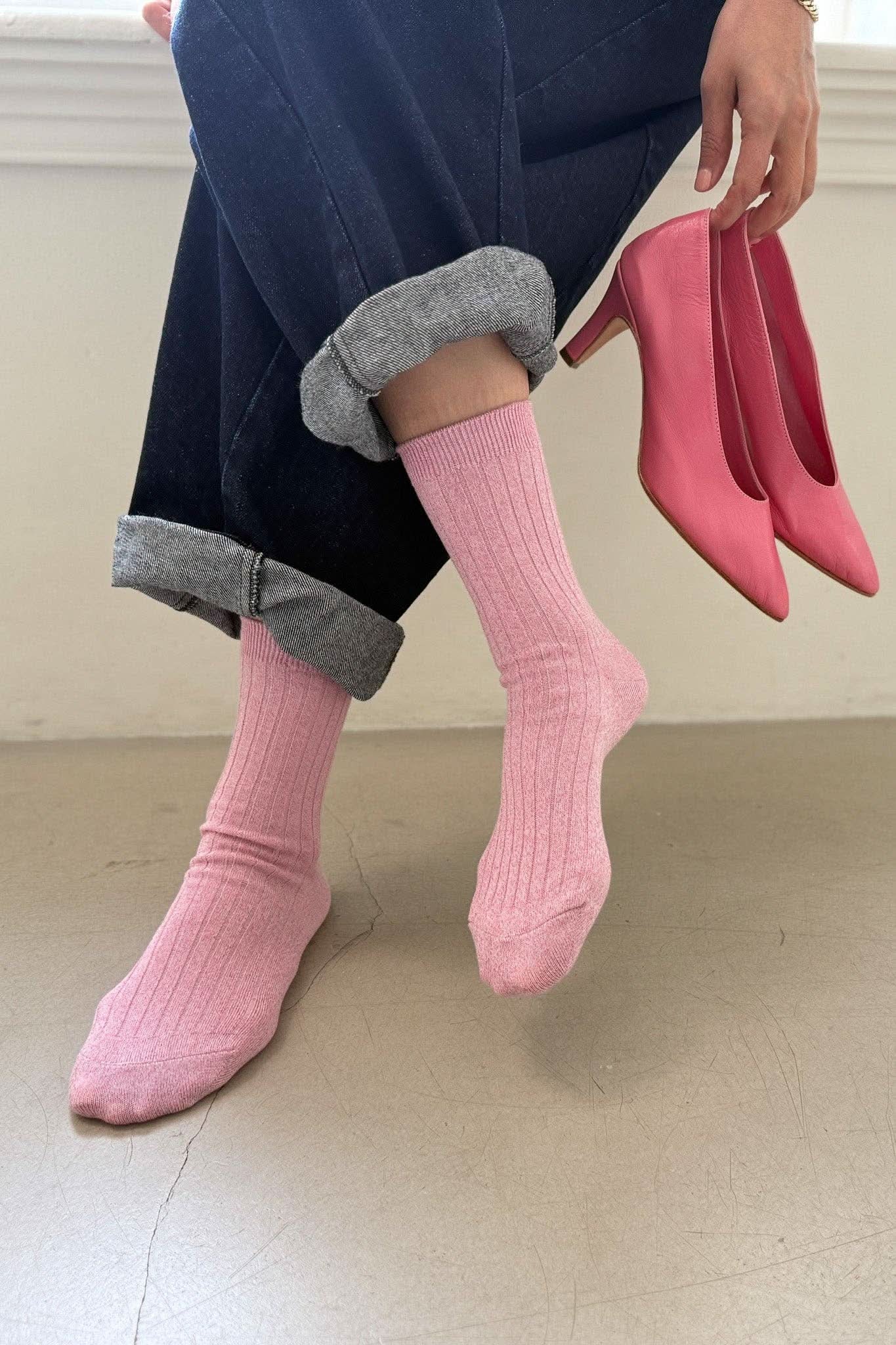 Le Bon Shoppe | Her Socks - Modal Lurex Sparkling Rose