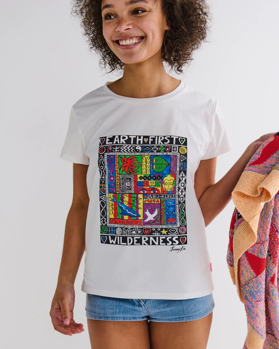 Kip & Co X Jenny Kee LADIES | Earth First Wilderness Adult Organic Cotton T-shirt