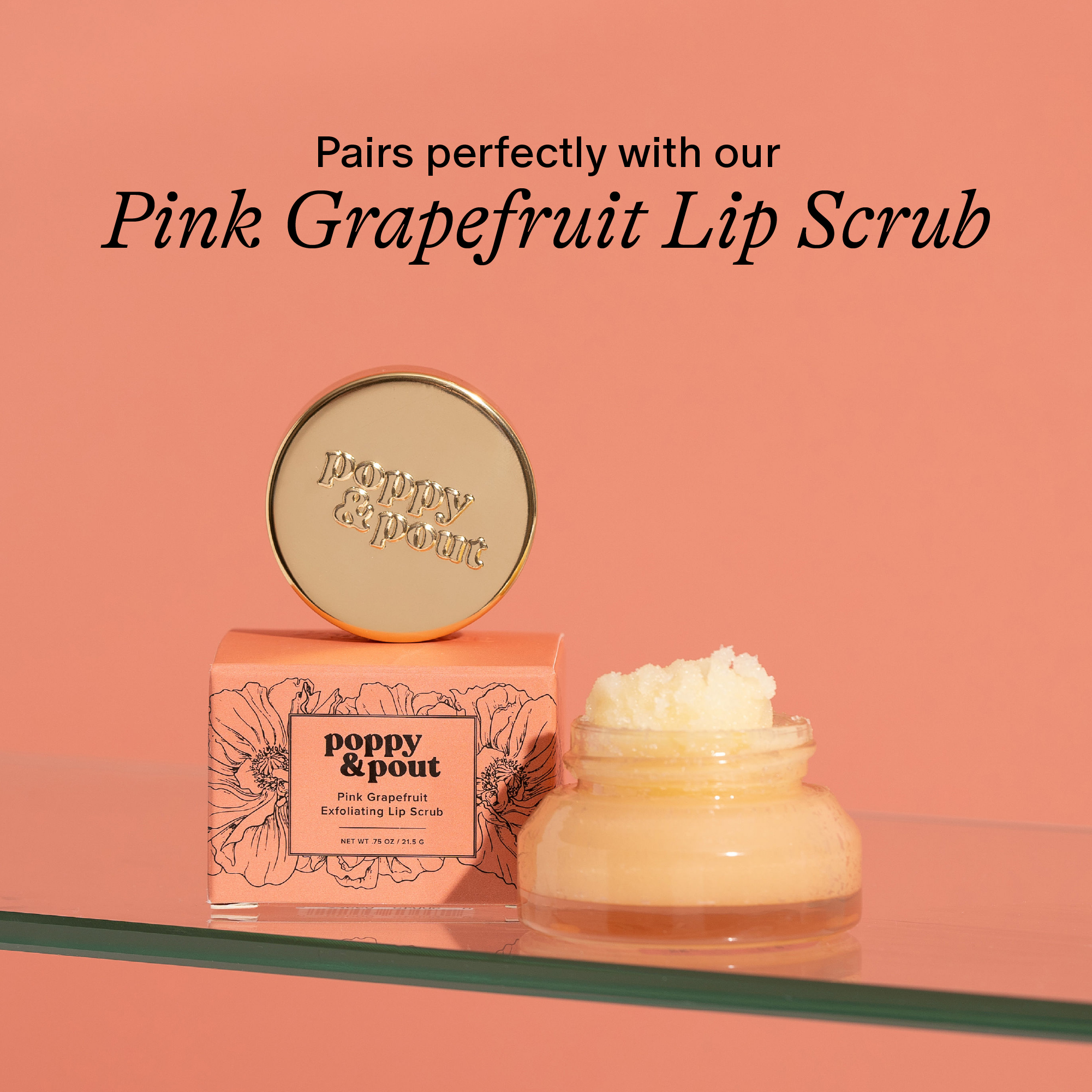 Poppy & Pout | Lip Balm- Pink Grapefruit