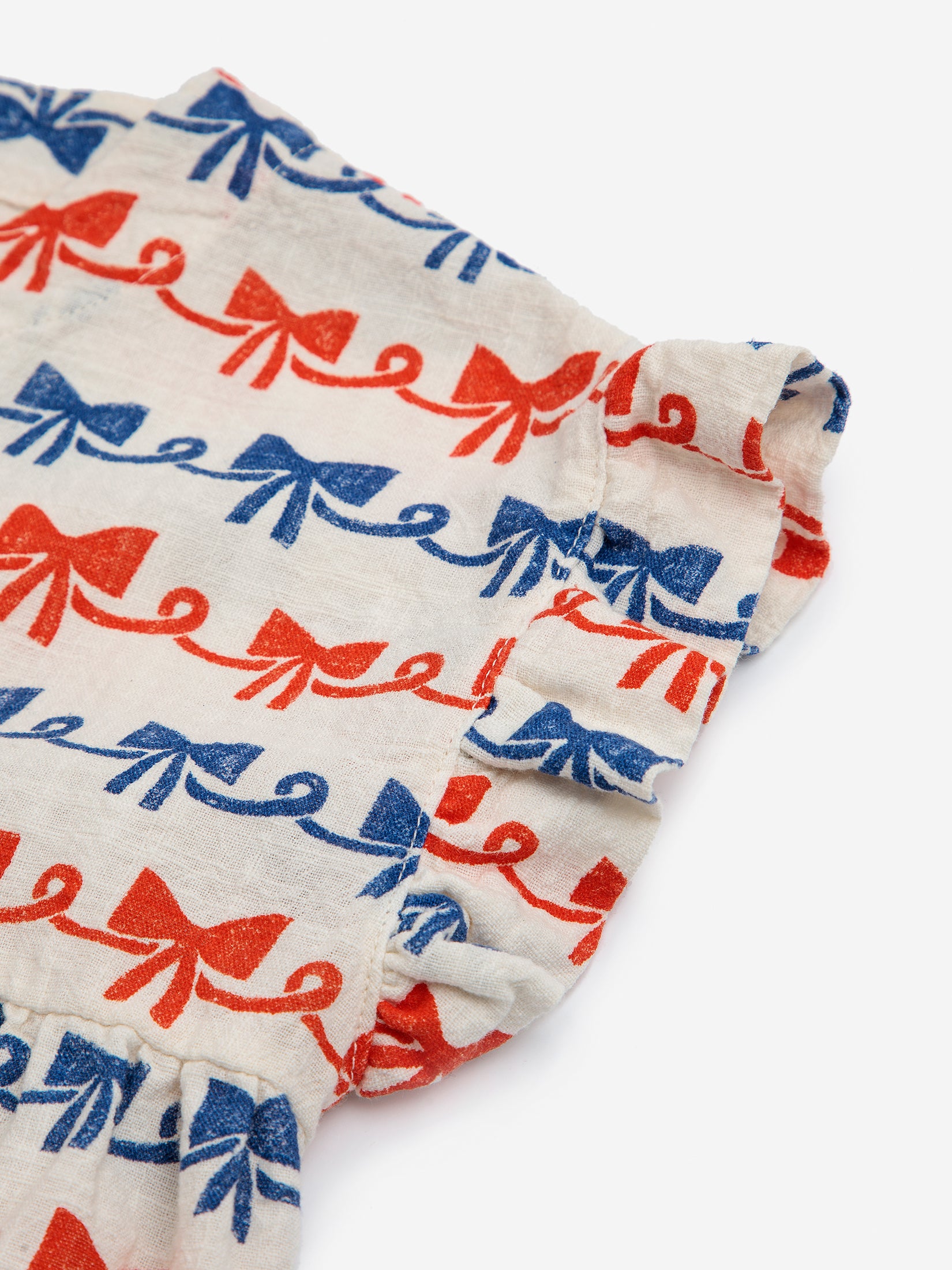 Bobo Choses BABY | Baby Ribbon Bow all over woven dress