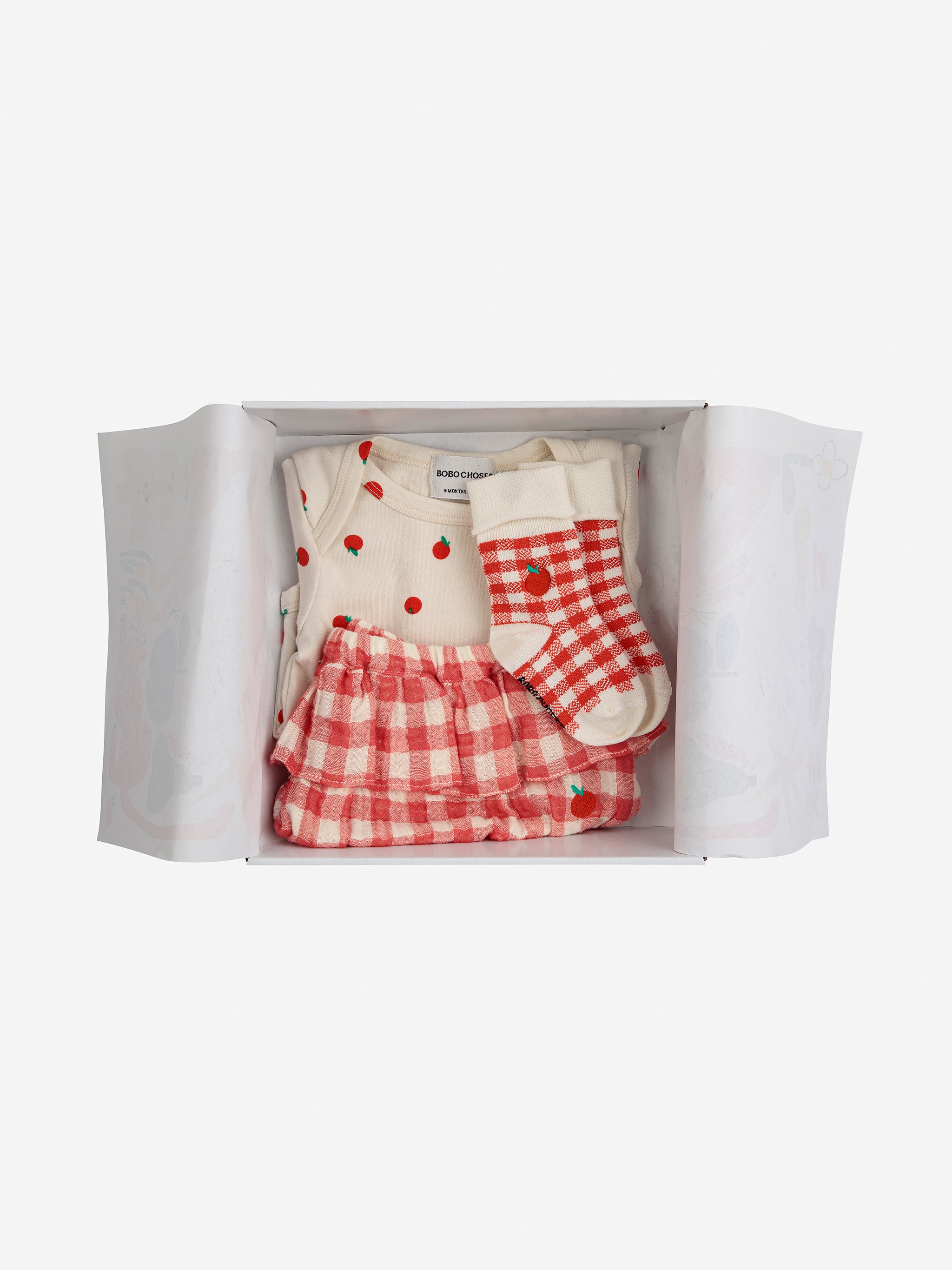 NEW Bobo Choses BABY | Baby Tomato body and Vichy accesorios set