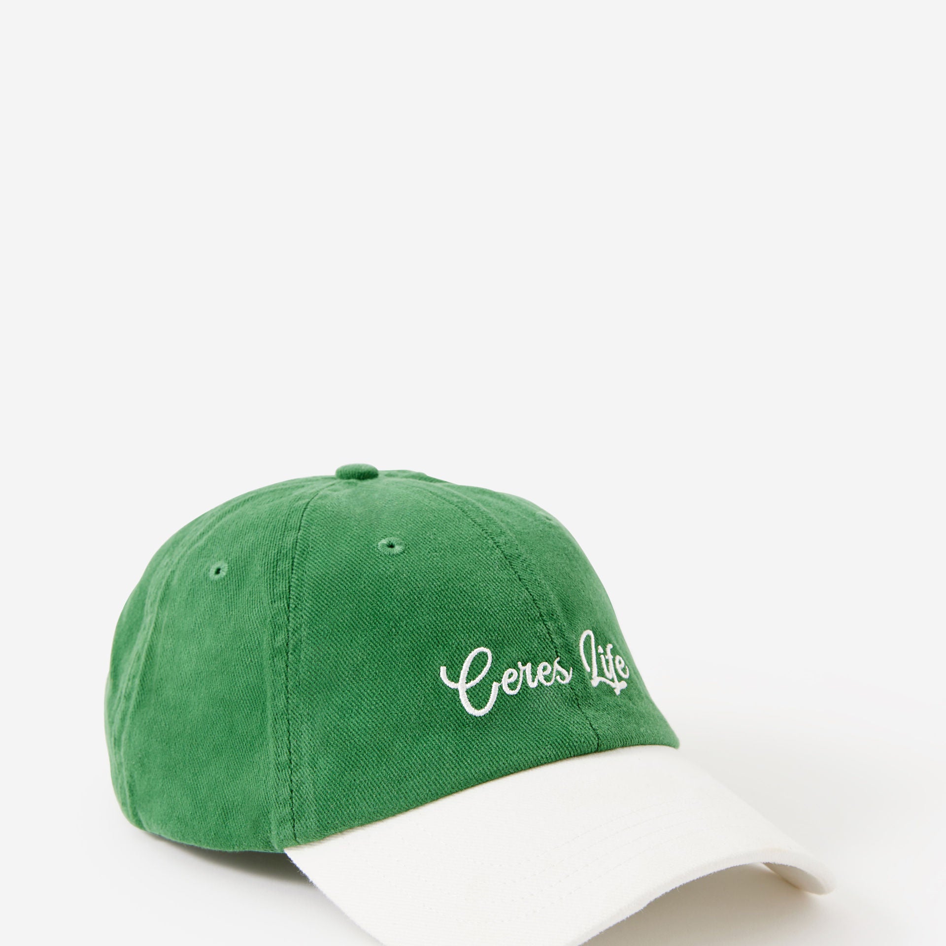 Ceres Life Pip Everyday Cap Heritage Green Ecru - product flatlay