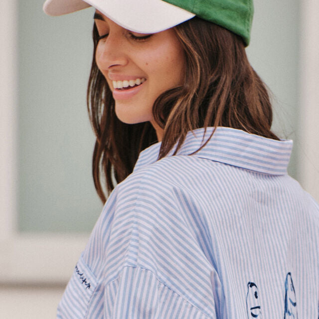 Ceres Life Pip Everyday Cap Heritage Green Ecru - lifestyle styled