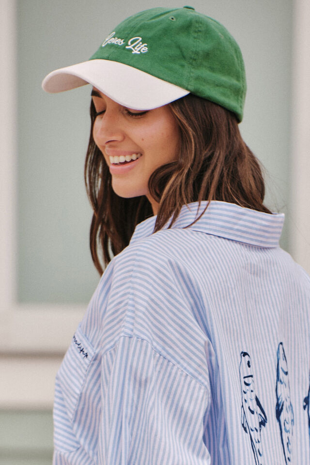 Ceres Life Pip Everyday Cap Heritage Green Ecru - lifestyle styled