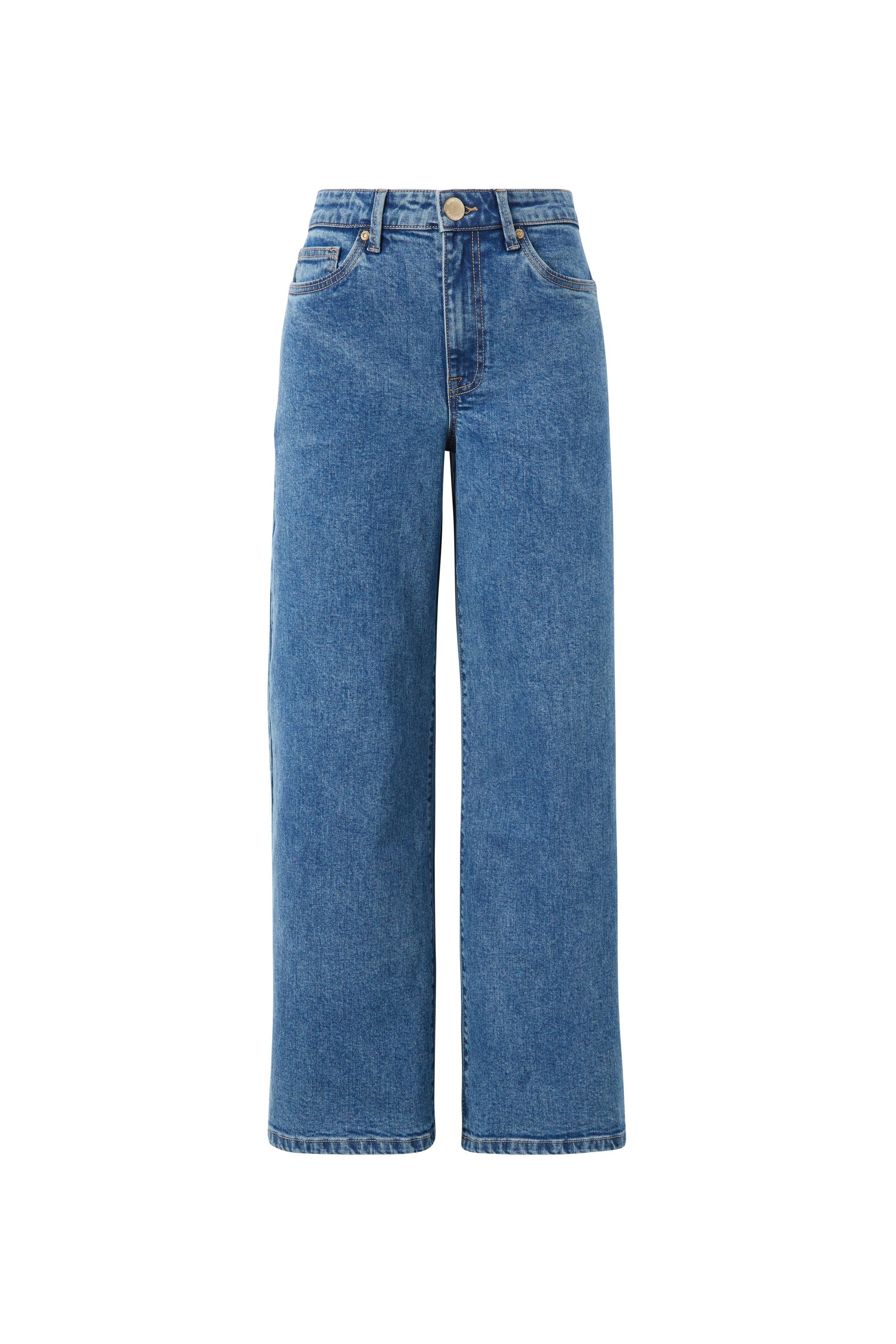 Ceres Life | Evie Wide Leg Jean- Fresh indigo