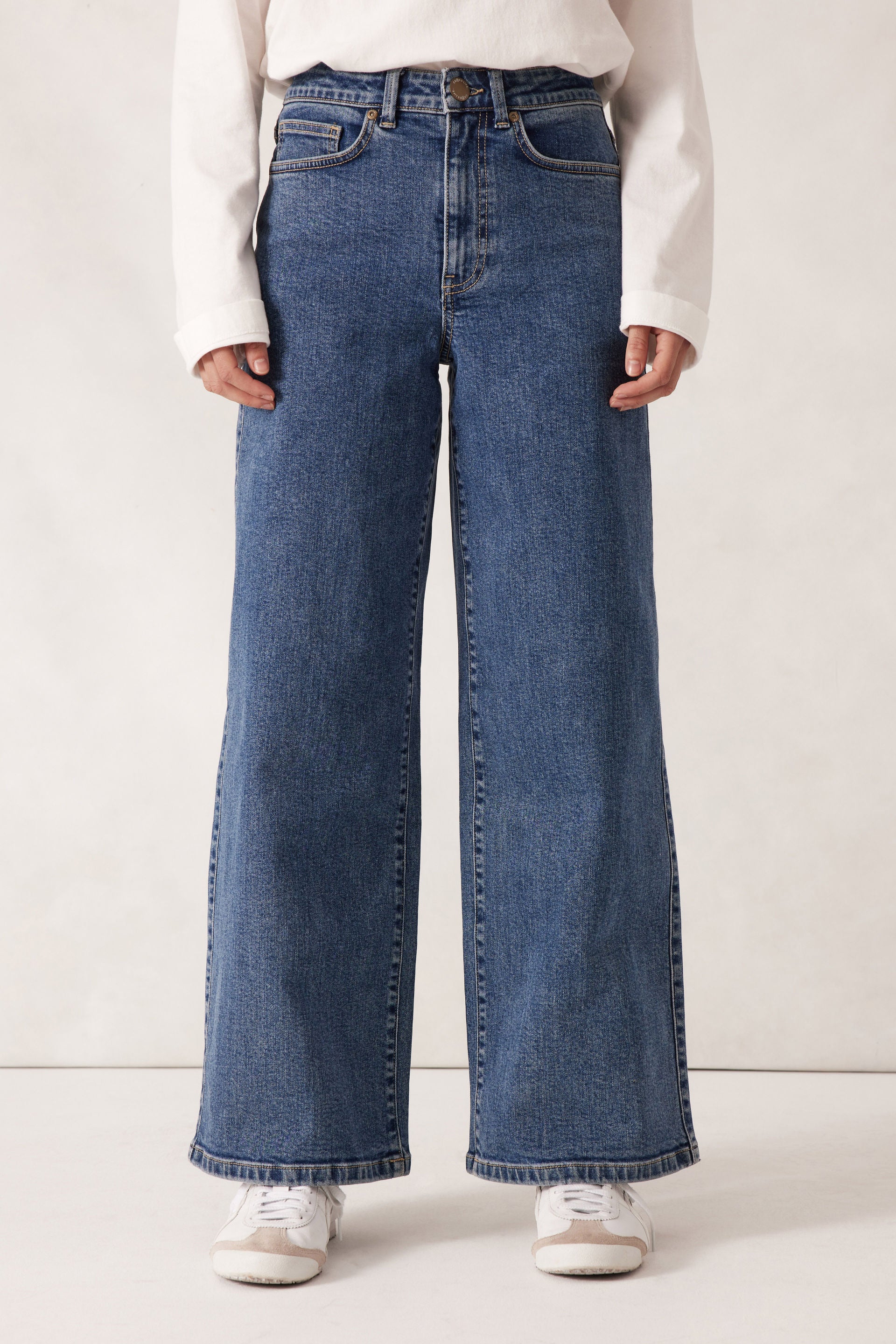 Ceres Life | Evie Wide Leg Jean- Fresh indigo