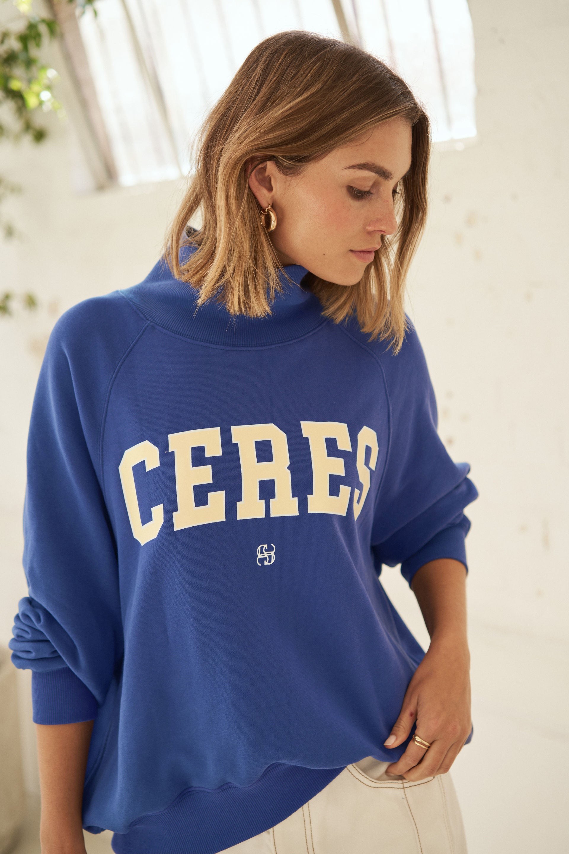 Ceres Life | Hildie High Neck Slouchy Crew