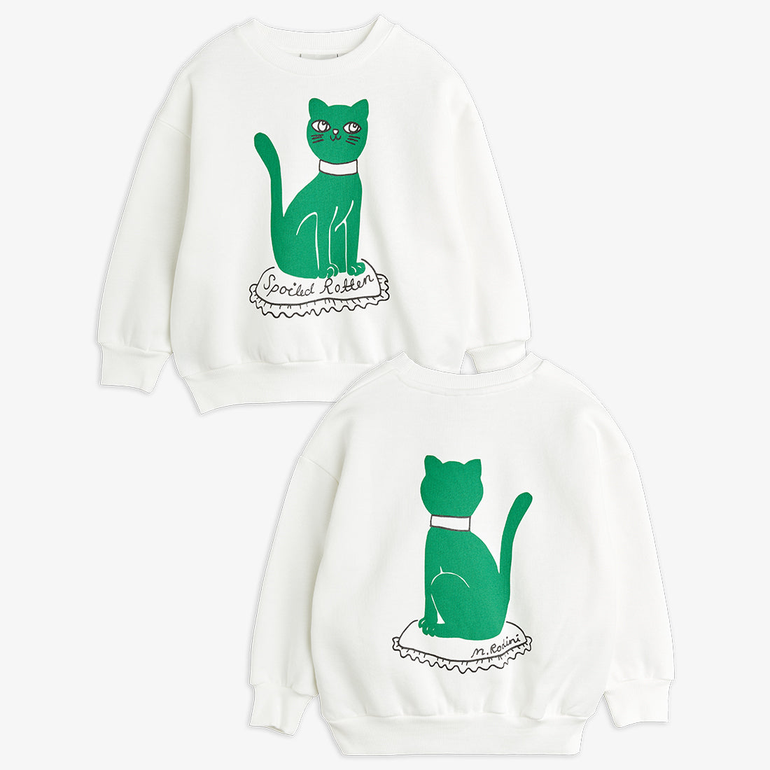Mini Rodini | Cat sp sweatshirt- white