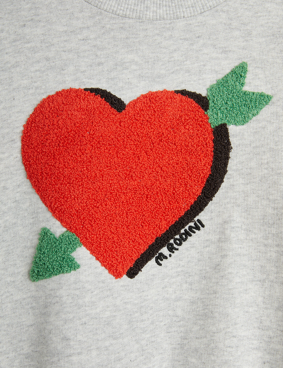 Mini Rodini | Arrowed heart chenille sweatshirt