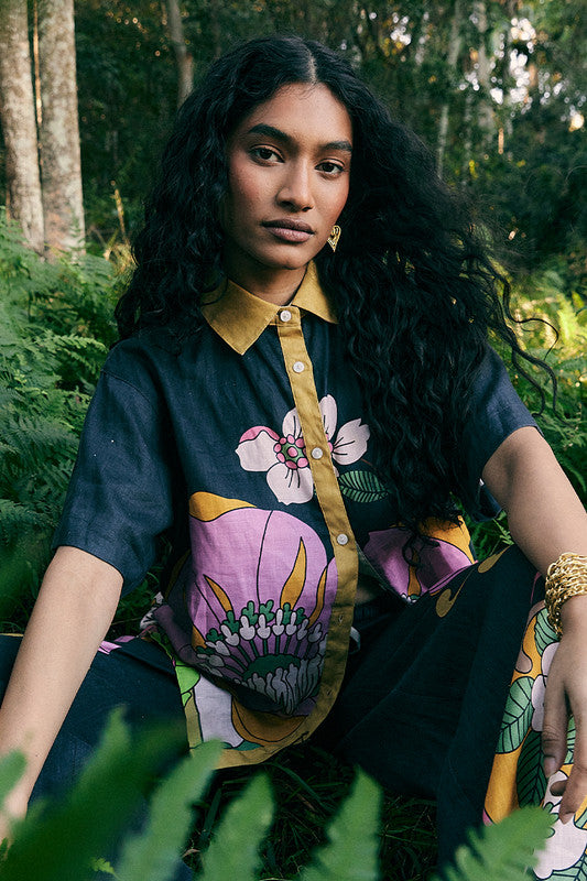Bohemian Traders | Vivid Button up Shirt - India Ink