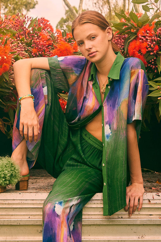 Bohemian Traders | Tapestry Classic Shirt in Bayberry