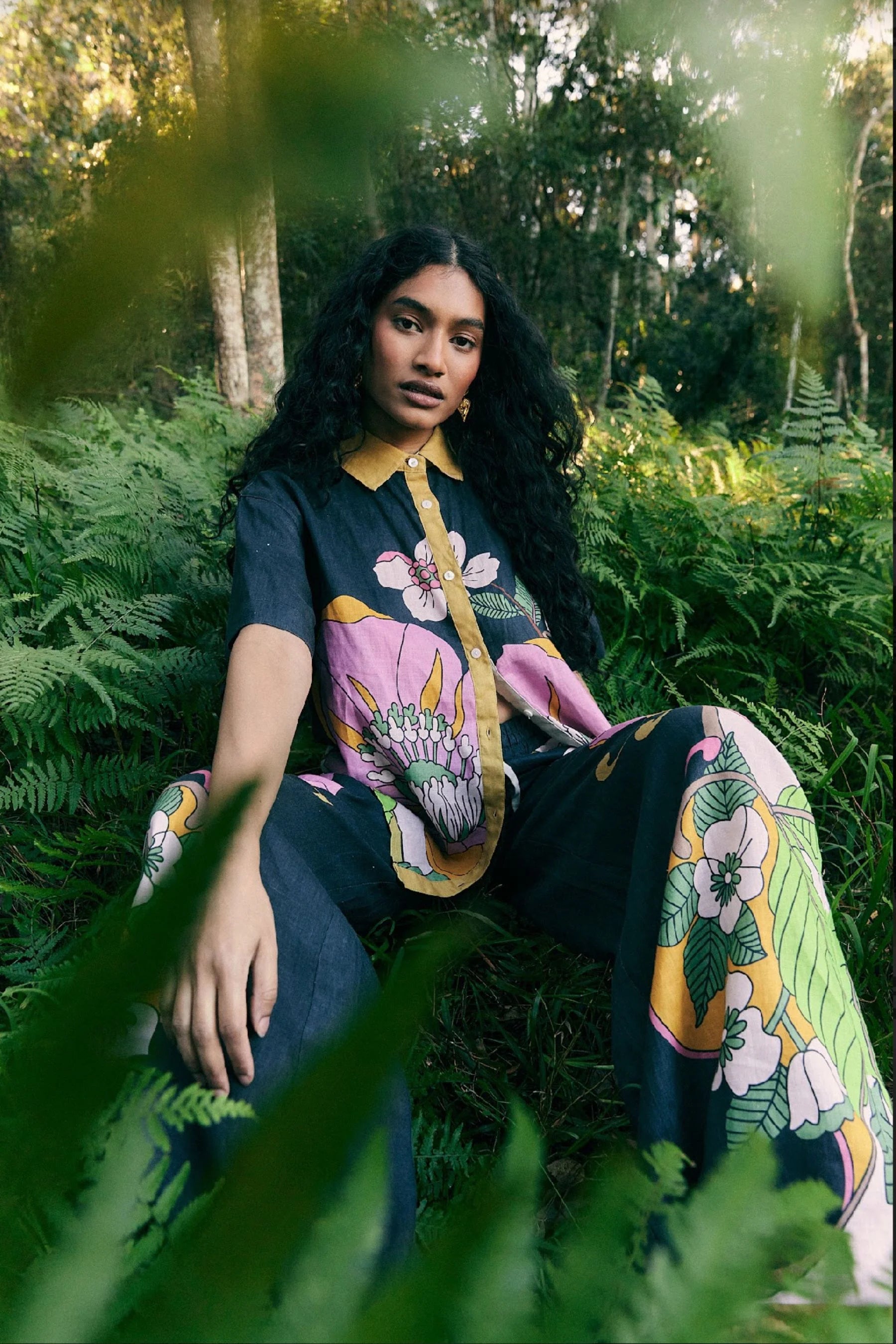 Bohemian Traders | Vivid elastic waist pant - India Ink