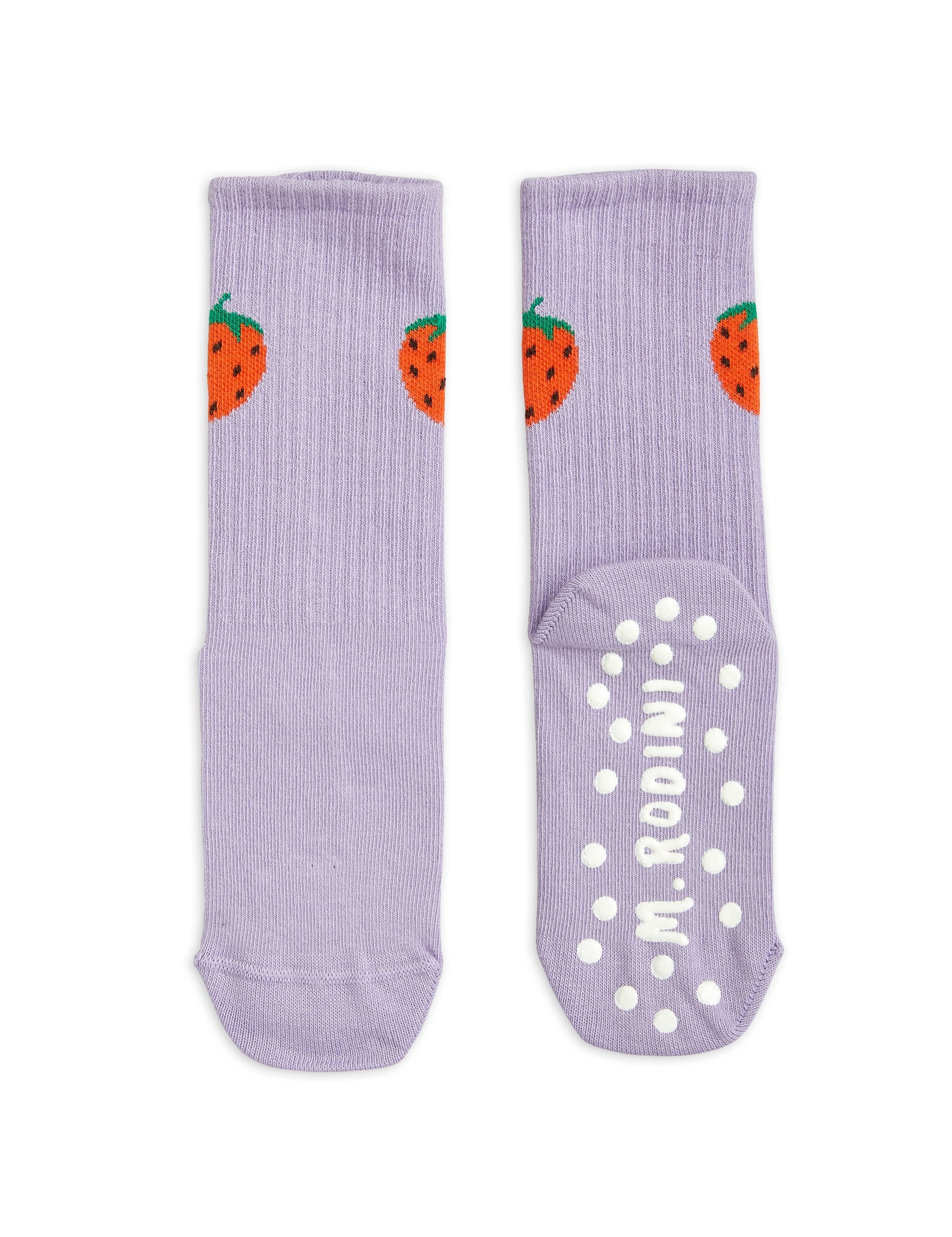 Mini Rodini | Strawberries anti slip socks