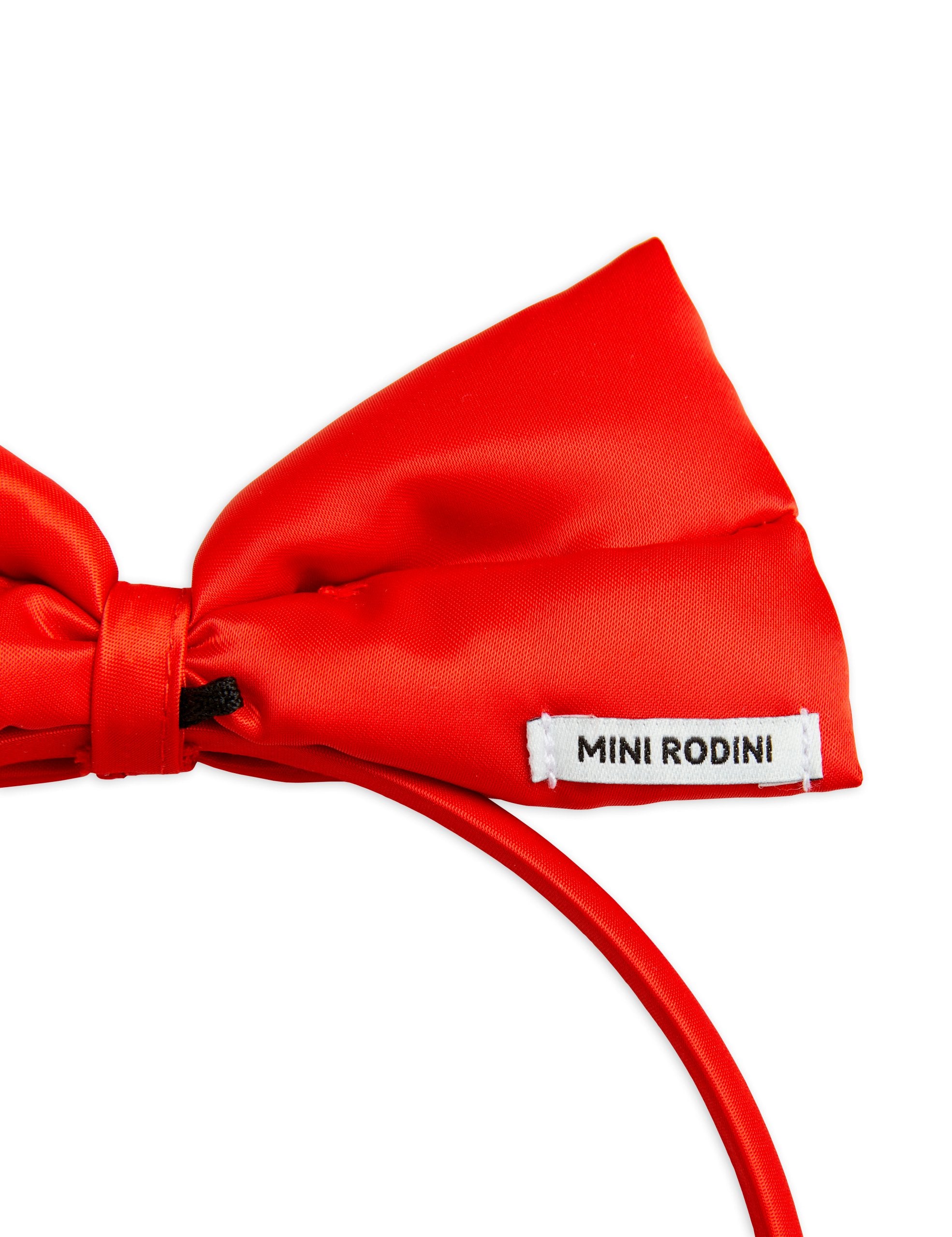 Mini Rodini | Bow satin headband red
