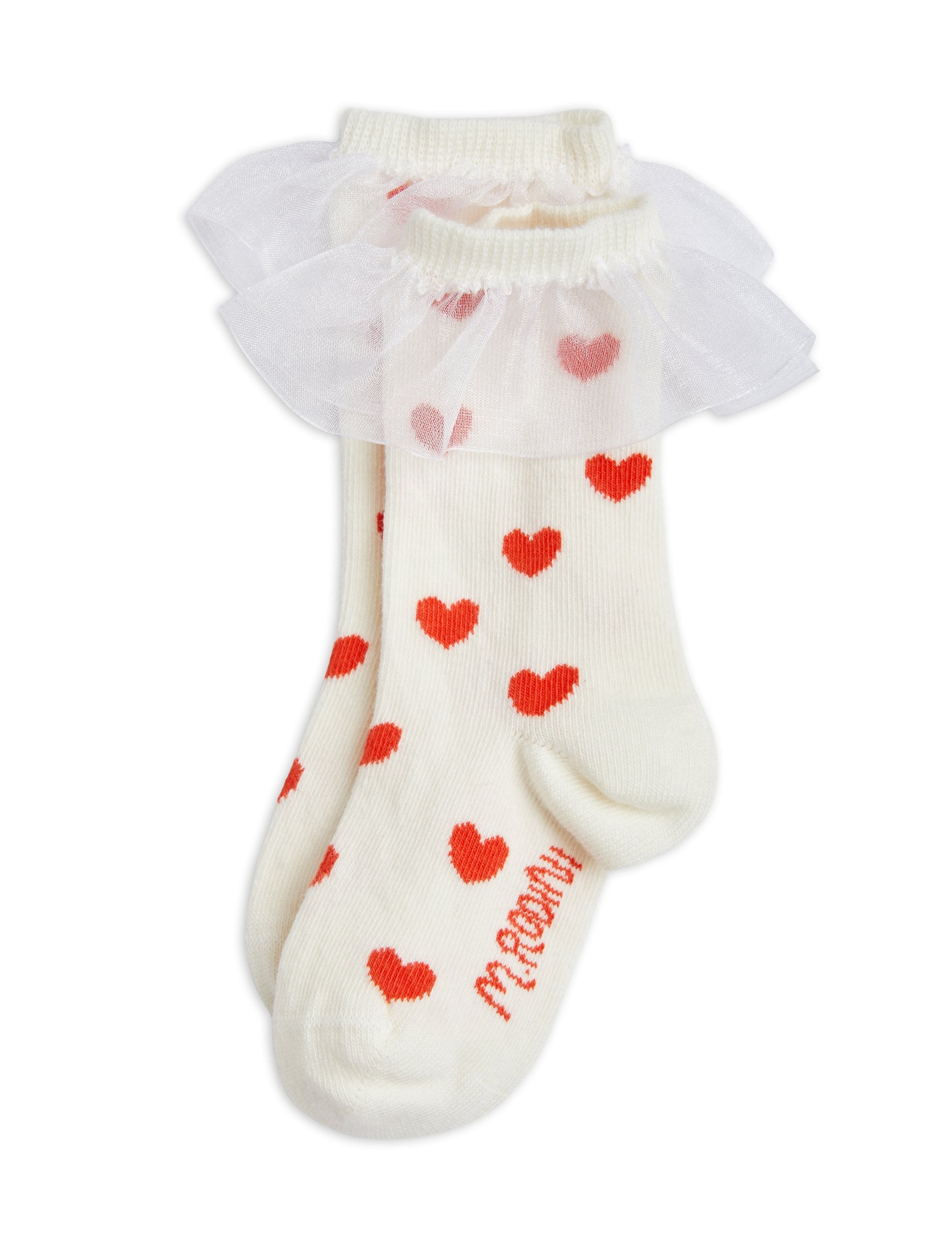 NEW Mini Rodini | Hearts frill 1-pack socks