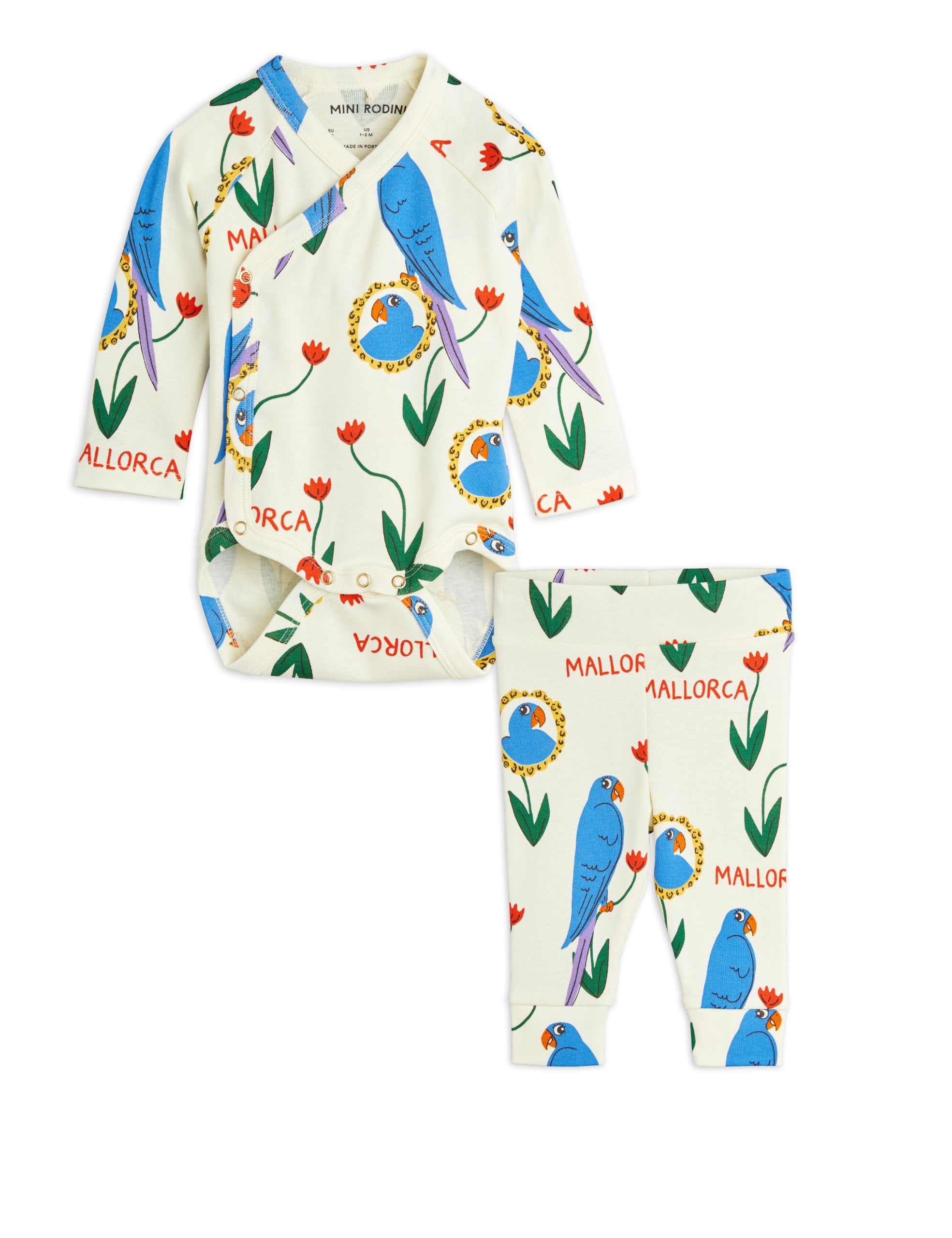 Mini Rodini BABY | Parrots Baby Set