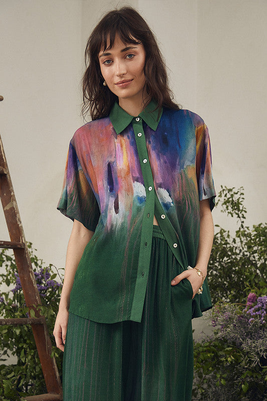 Bohemian Traders | Tapestry Classic Shirt in Bayberry