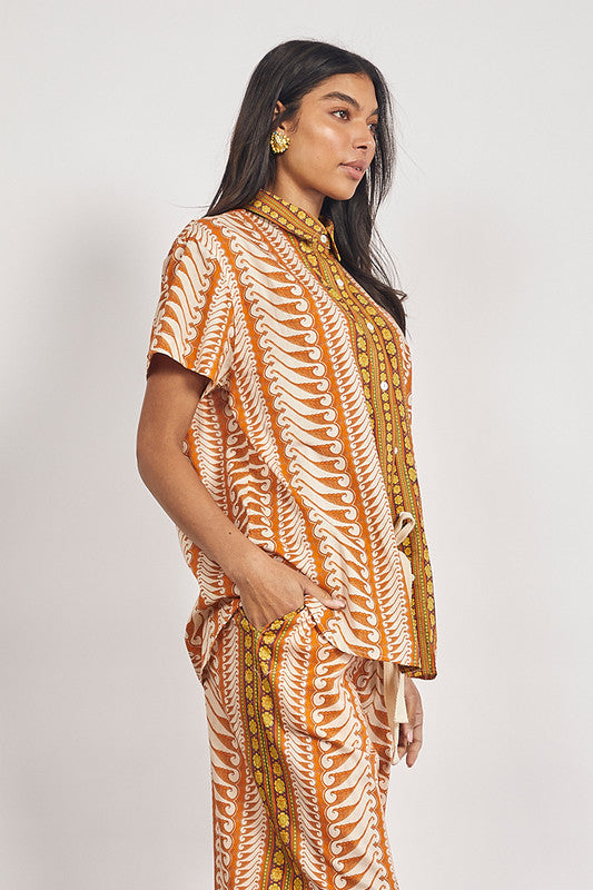 Bohemian Traders | Ripple Button up Shirt - Multi