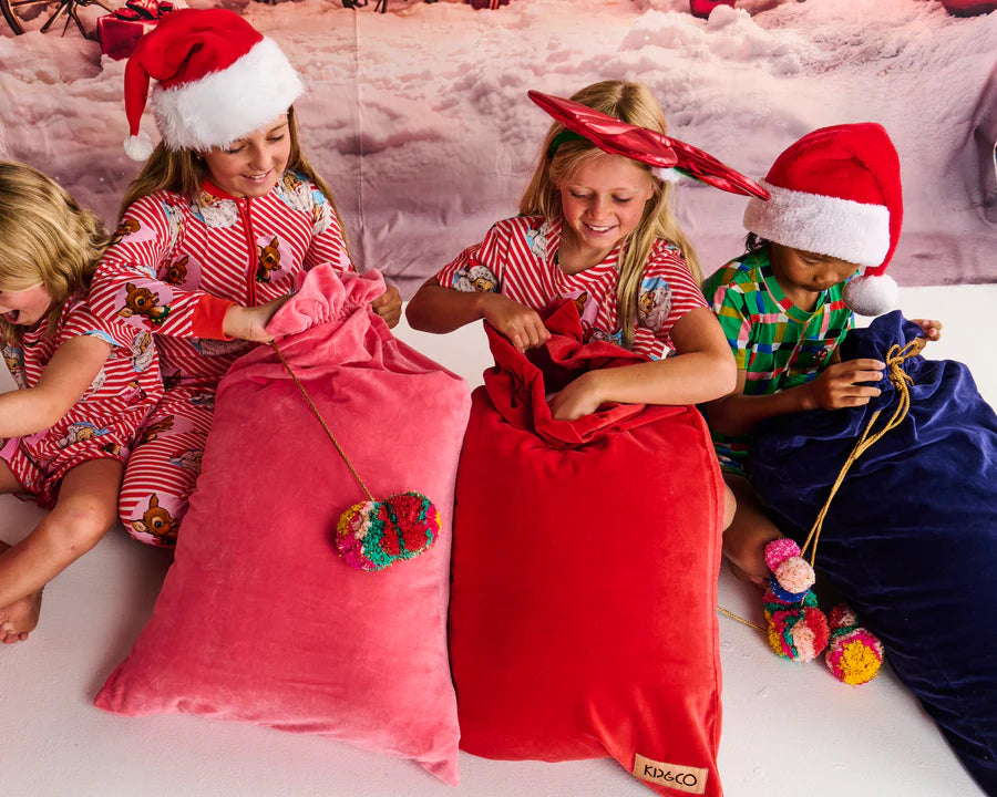 New Kip & Co | Pink Lemonade Velvet Santa Sack