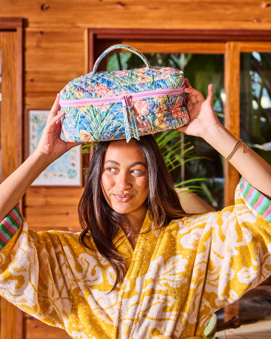 Kip & Co x Anna Spiro HOME | Gladiolus Quilted Cotton Toiletry Case