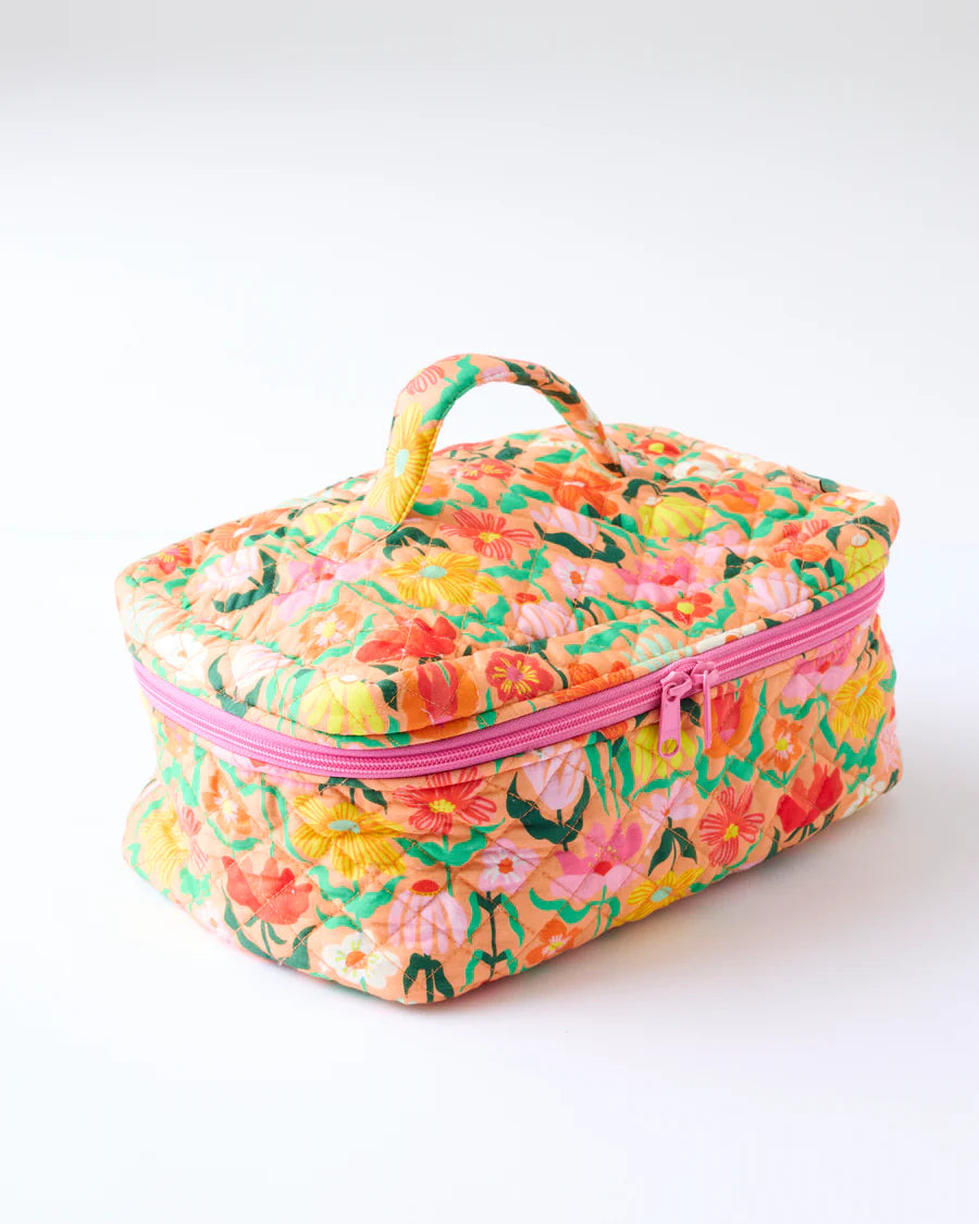 Kip & Co HOME | Popping Flowers Quilted Cotton Toiletry Case