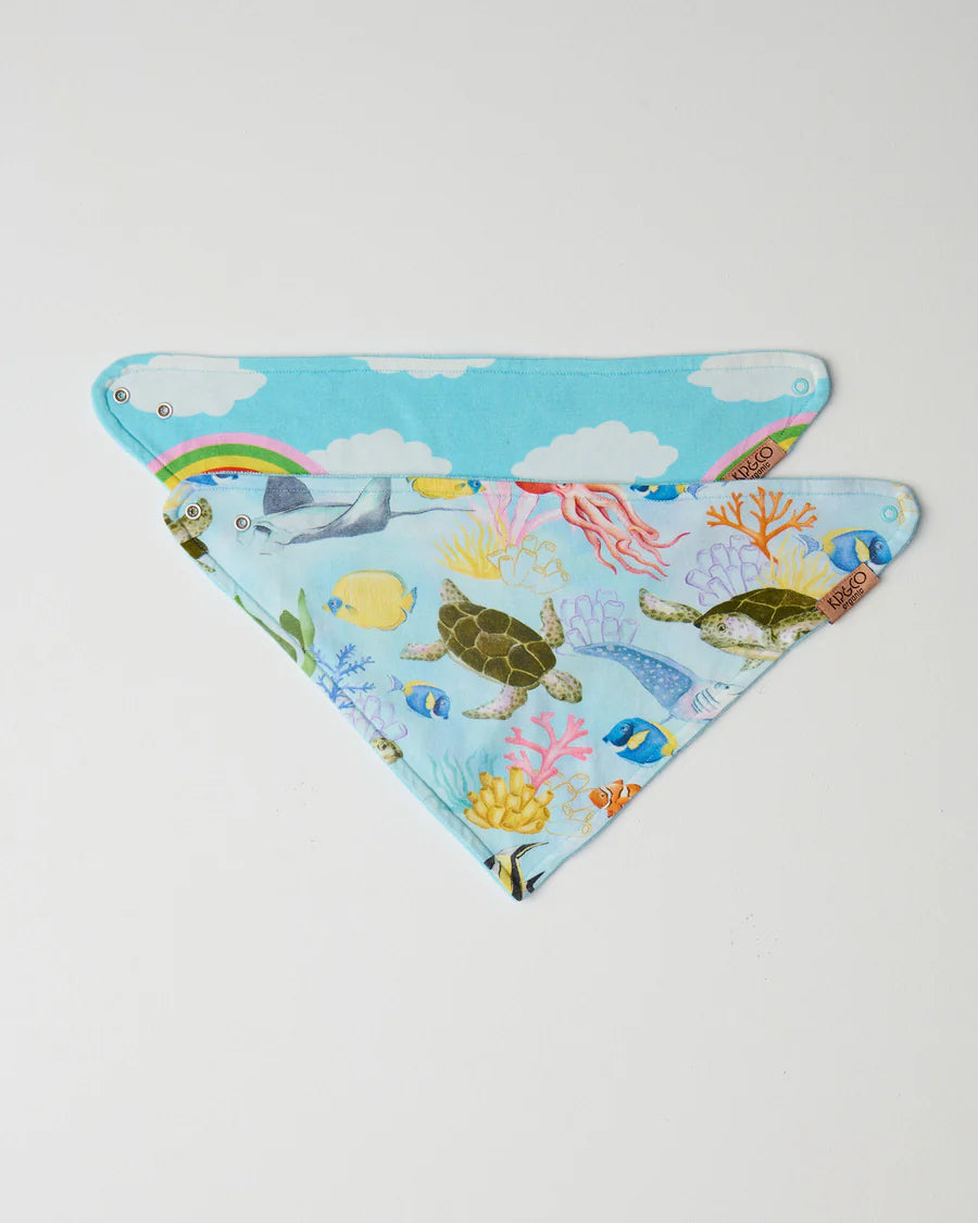 Kip & Co BABY | Beach Baby Organic Cotton Dribble Bib Set