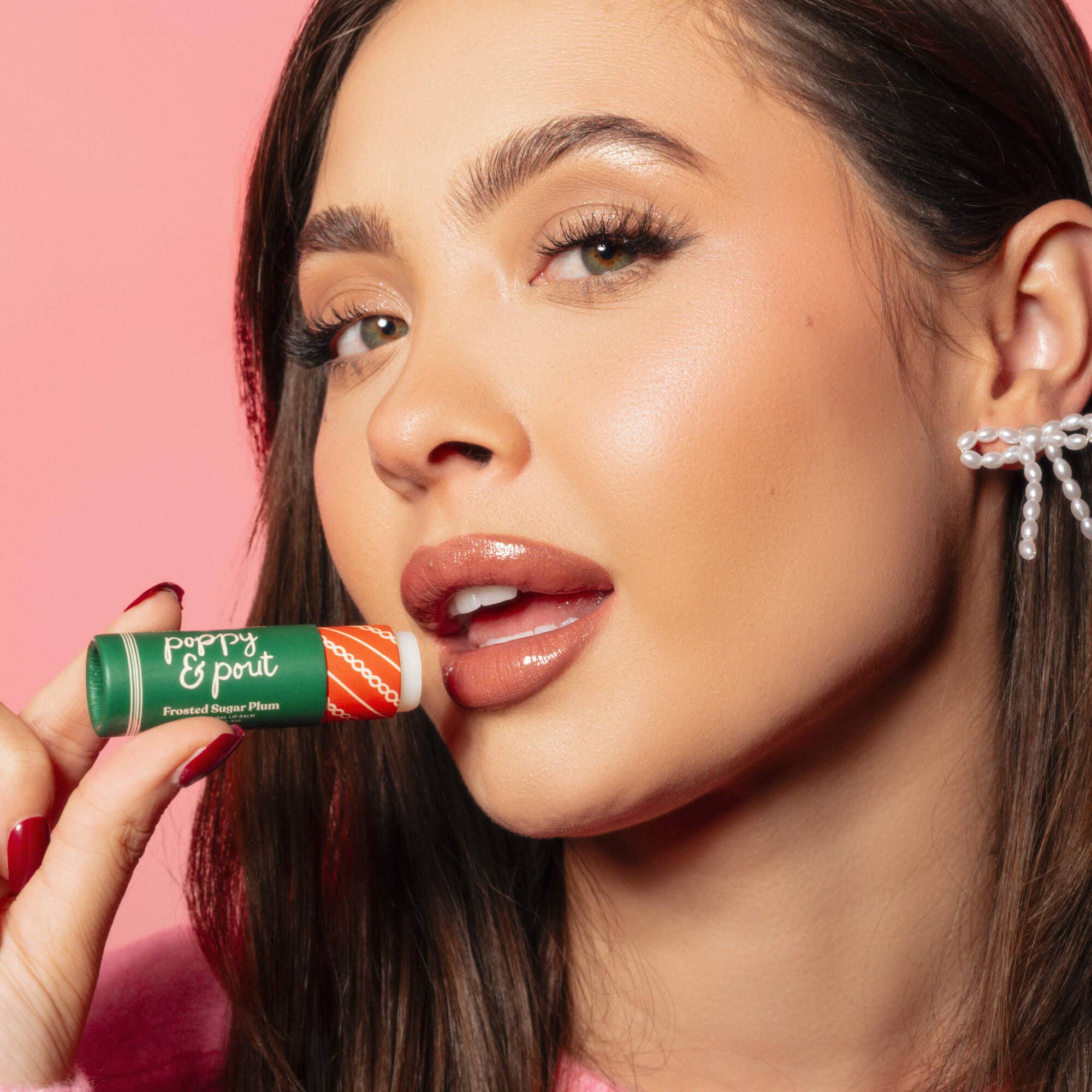 Poppy & Pout | Limited Edition Holiday Lip Balm- Frosted Sugar Plum