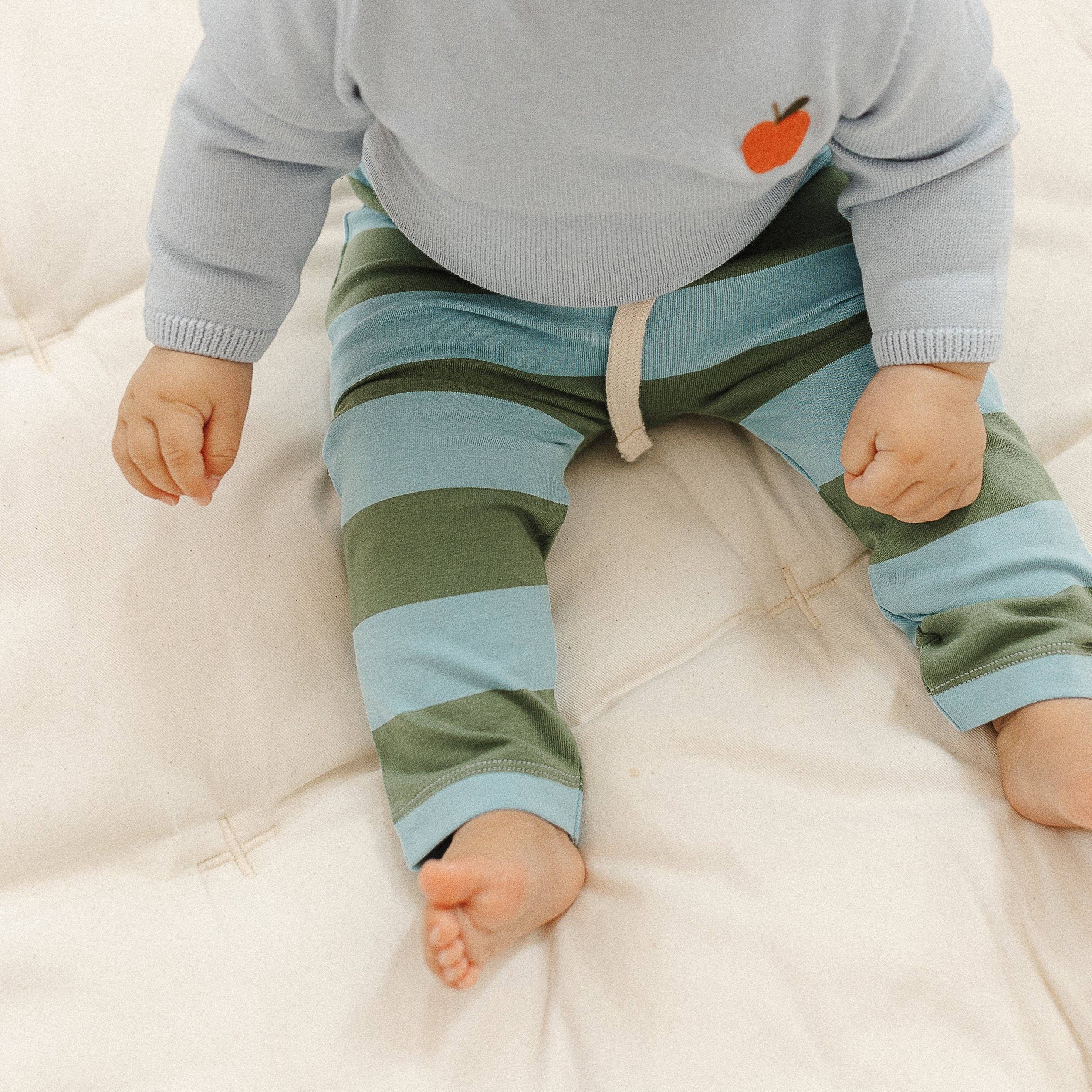 The Rest Roll-up Simple Pants in Rugby Stripe — product detail shot