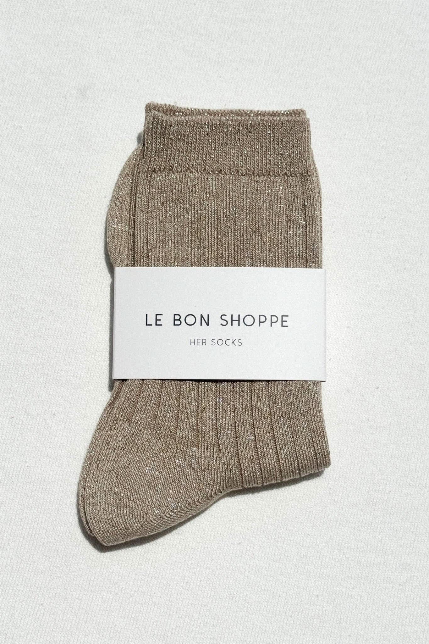 Le Bon Shoppe | Her Socks - Modal Lurex Ash Glitter