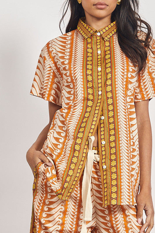 Bohemian Traders | Ripple Button up Shirt - Multi