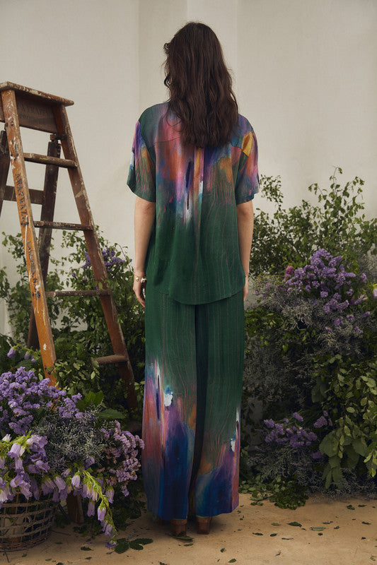 Bohemian Traders | Tapestry Elastic Waist Pant in Bayberry