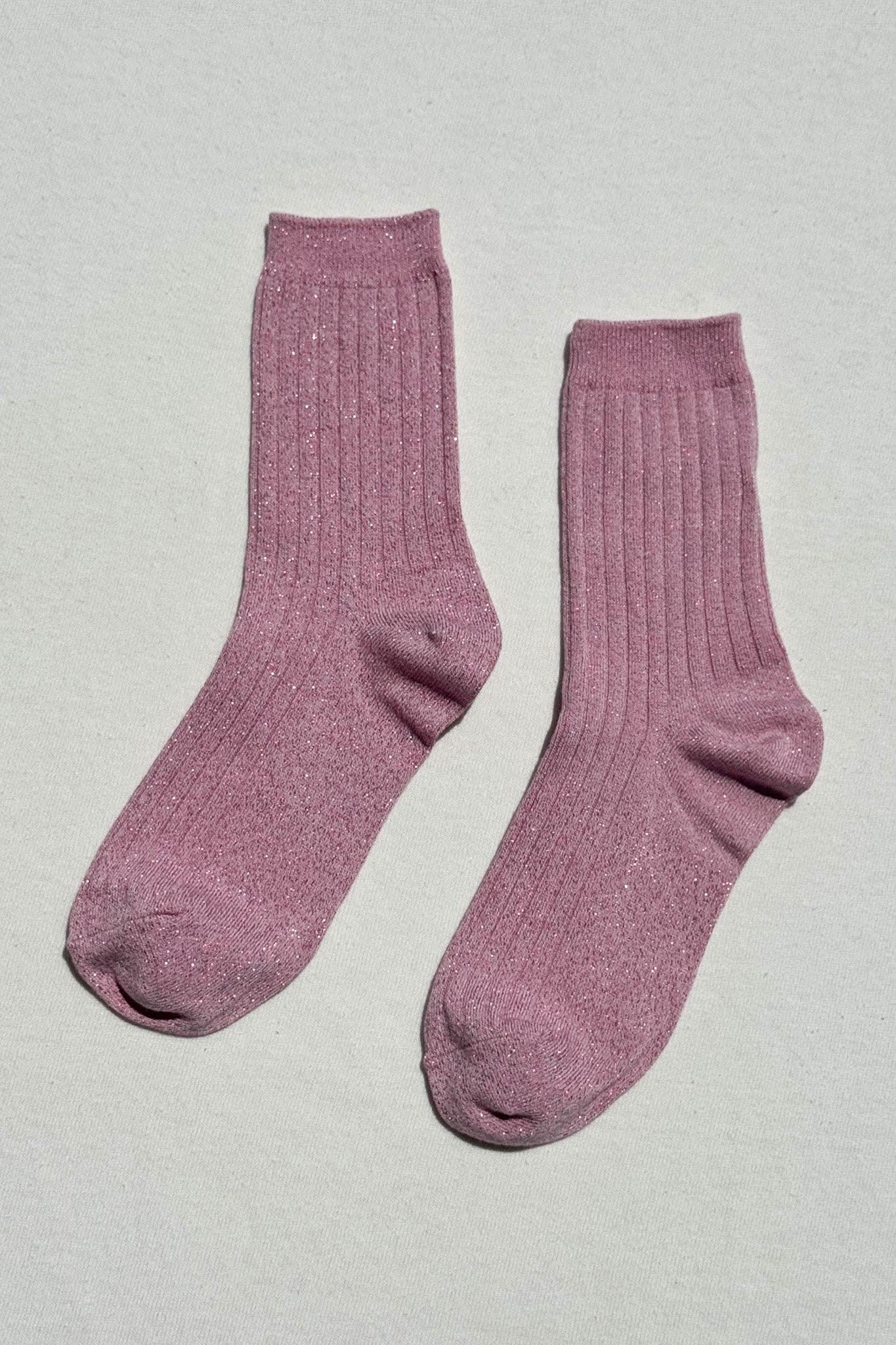 Le Bon Shoppe | Her Socks - Modal Lurex Sparkling Rose
