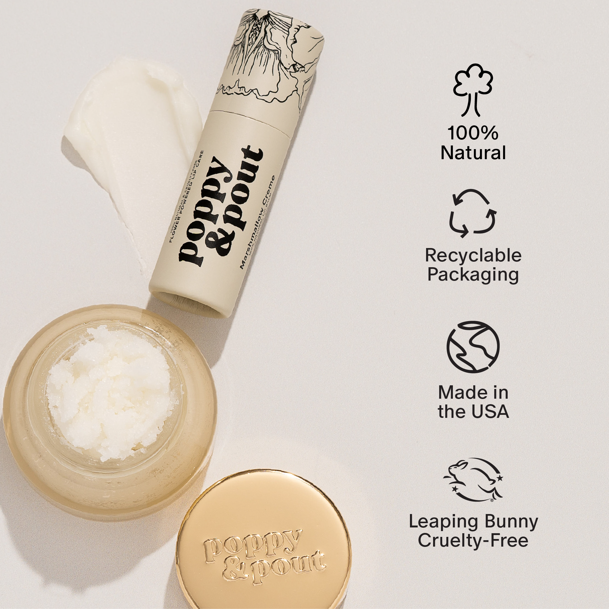 Poppy & Pout | Lip Care Duo- Marshmallow Creme