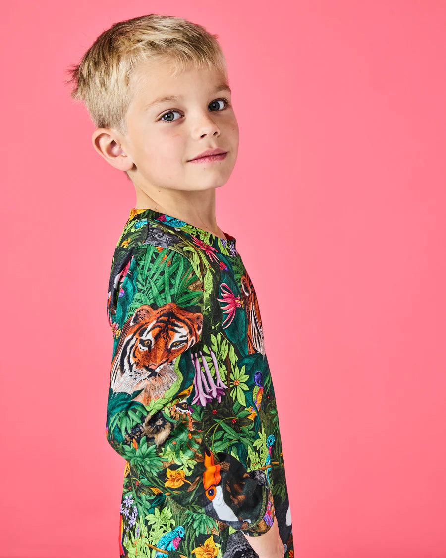 Kip & Co KIDS | Jungle Life Kids Organic Cotton Long Sleeve Pyjama Set