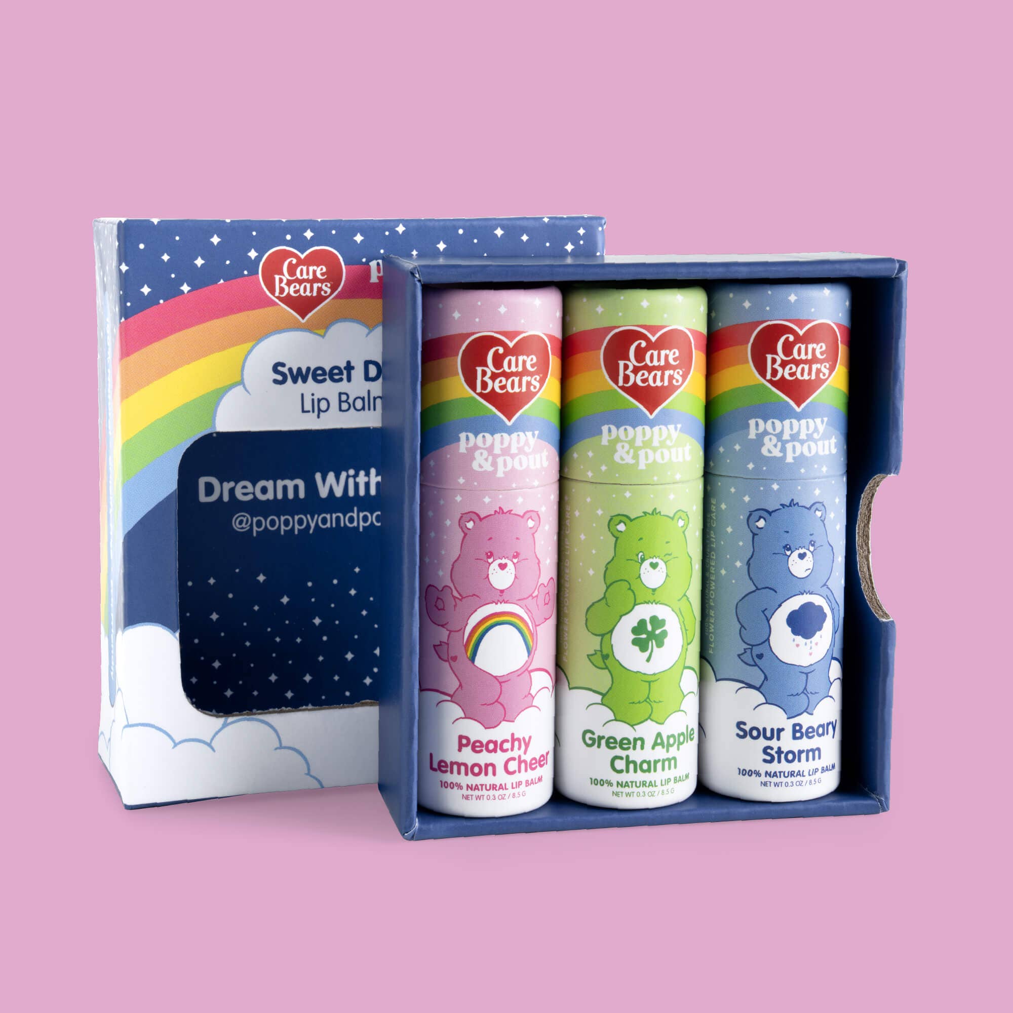 Poppy & Pout | Limited Edition Lip Balm Trio- Care Bears