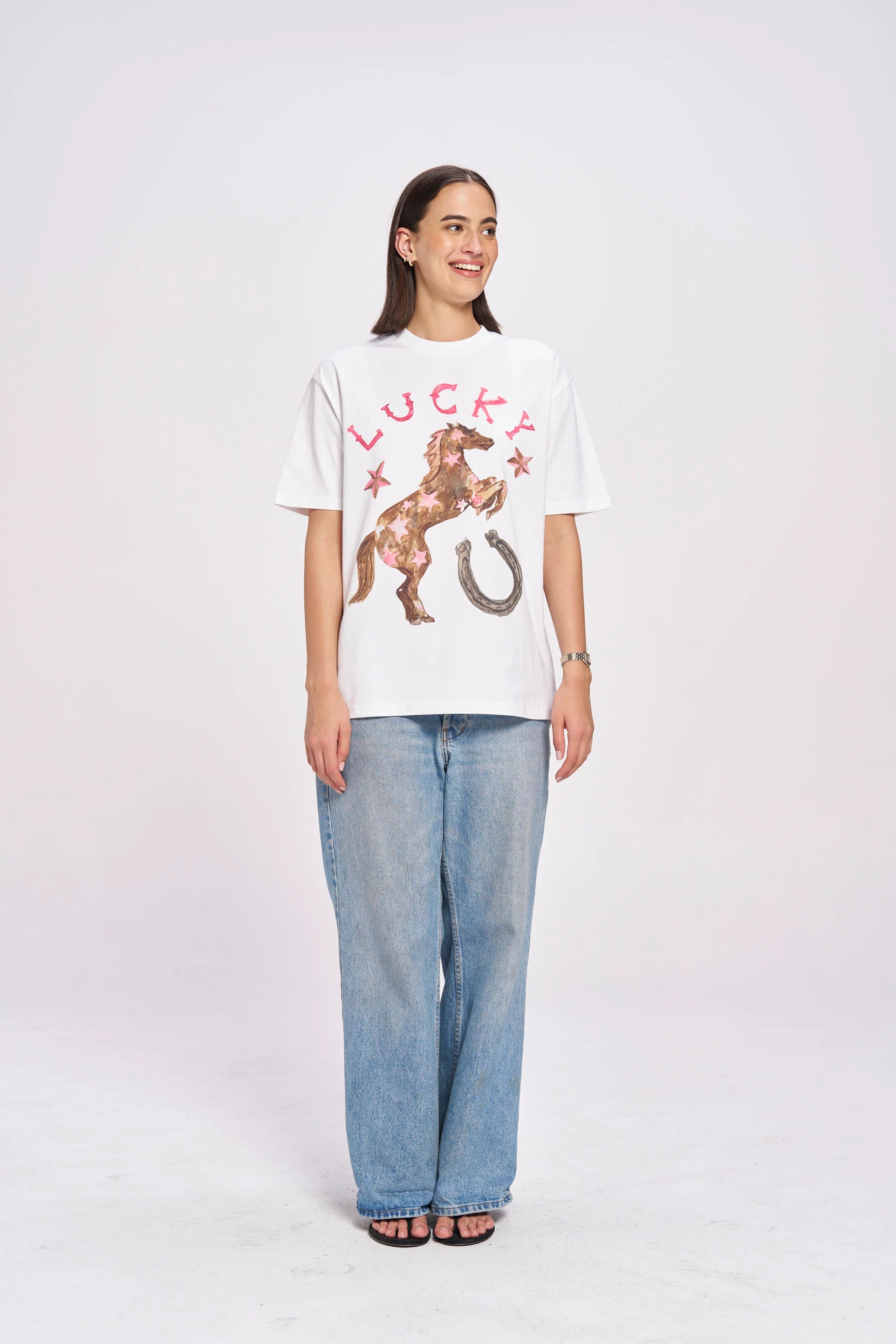 Maku | Lucky oversize Tee- white