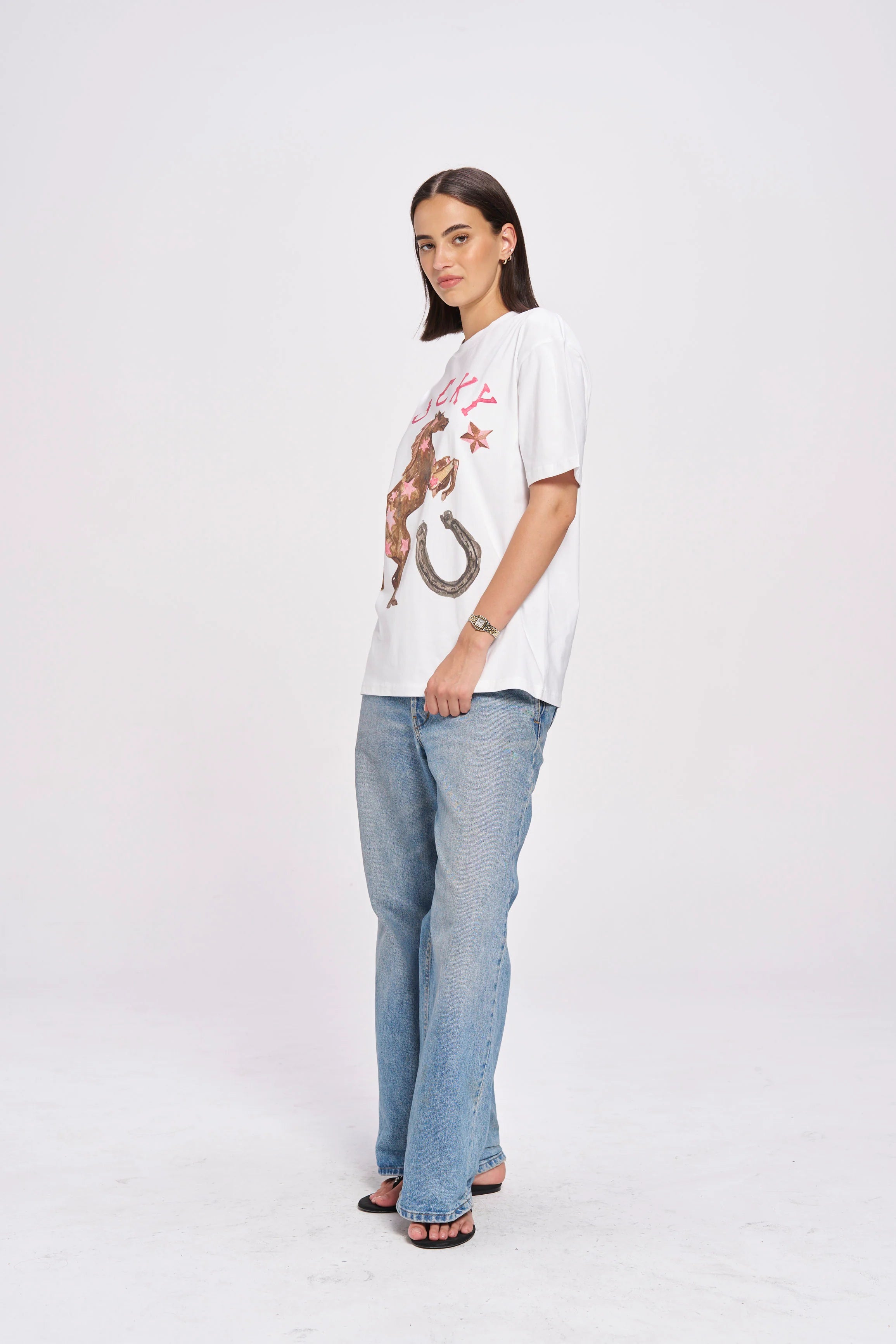 Maku | Lucky oversize Tee- white