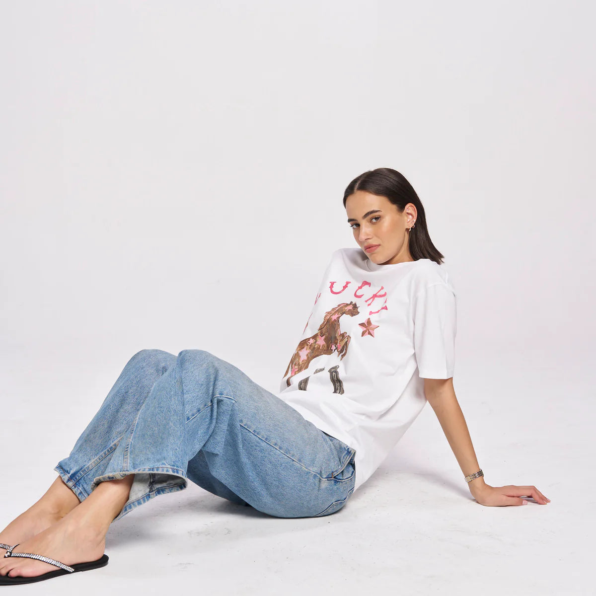 Maku | Lucky oversize Tee- white