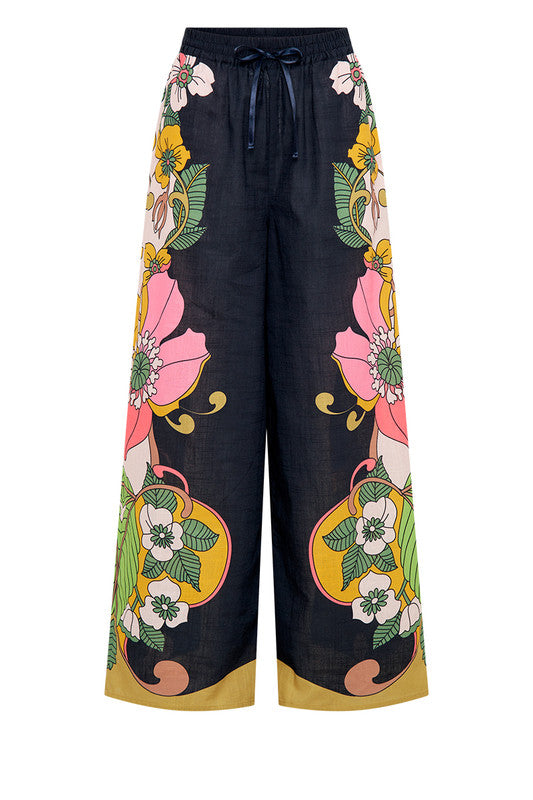 Bohemian Traders | Vivid elastic waist pant - India Ink