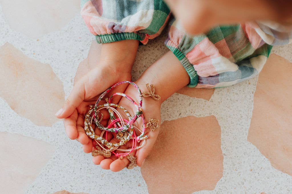 Luciole et Petit Pois | Gift box - Leo heart clip & Meadow bracelet (yellow gold heart)