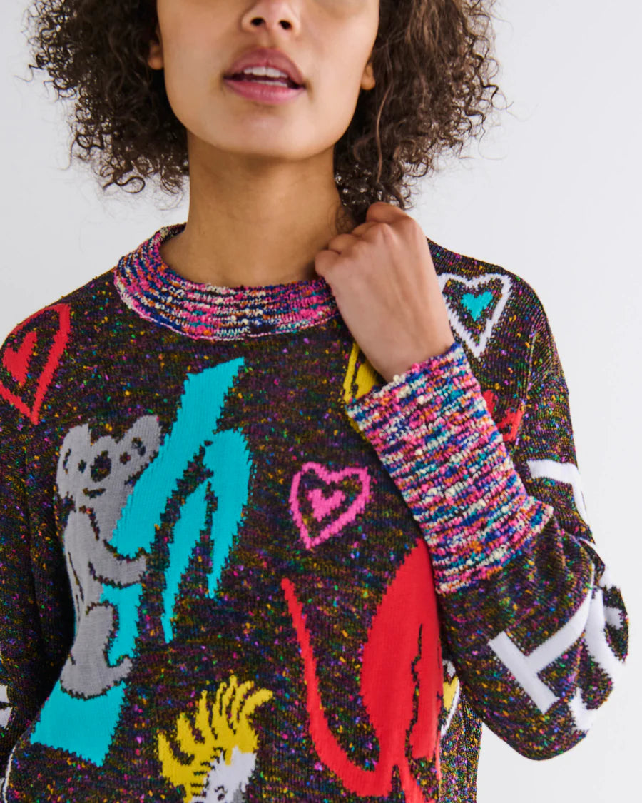 Kip & Co X Jenny Kee LADIES | Earth First Peace Always Knitted Sweater
