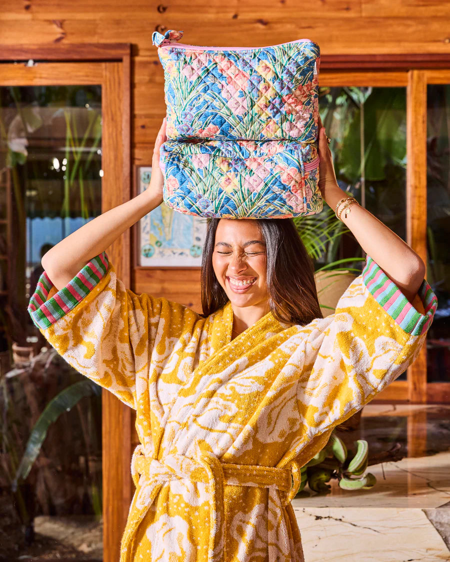 Kip & Co x Anna Spiro HOME | Gladiolus Quilted Cotton Toiletry Purse